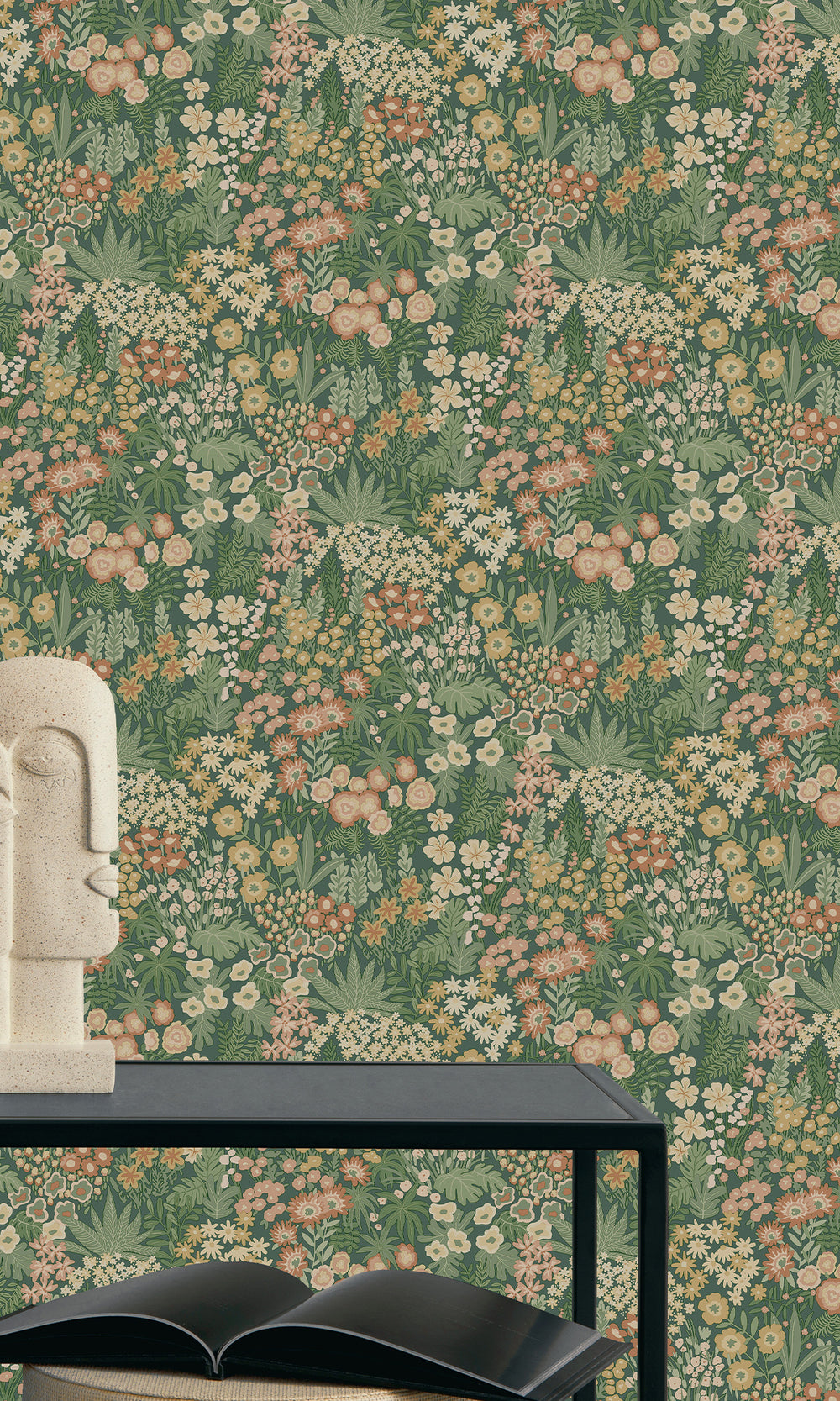 Emerald Green Bloomfield Ditsy Floral Wallpaper R9644