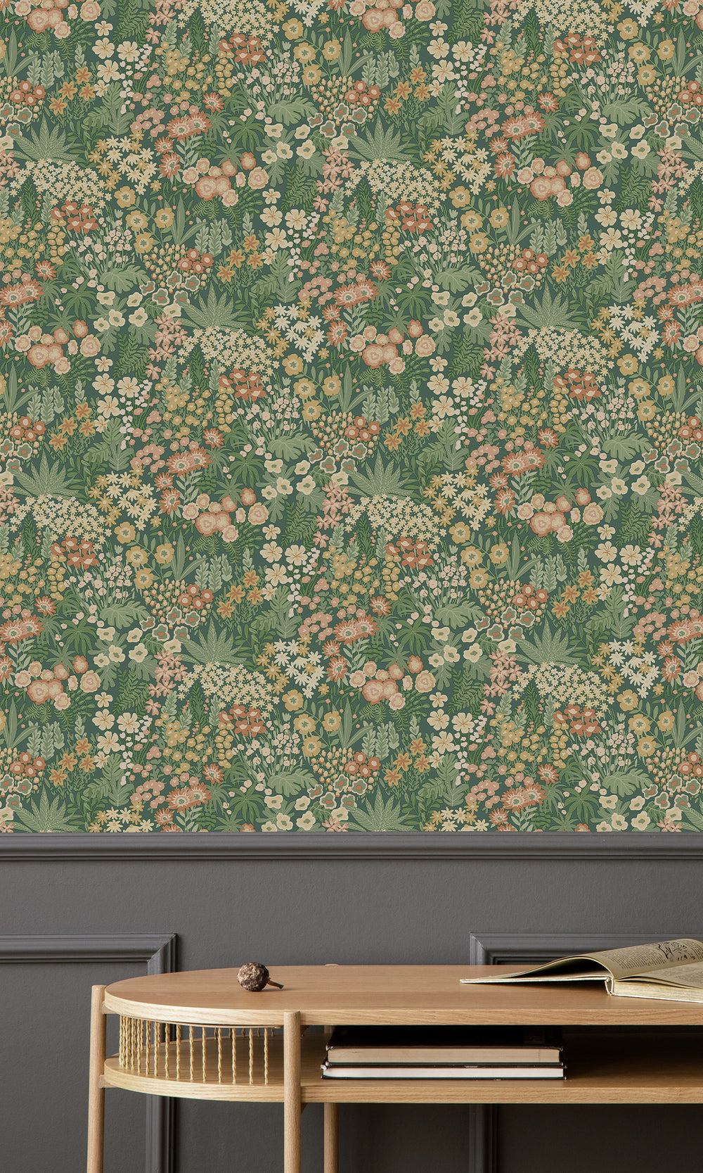 Emerald Green Bloomfield Ditsy Floral Wallpaper R9644