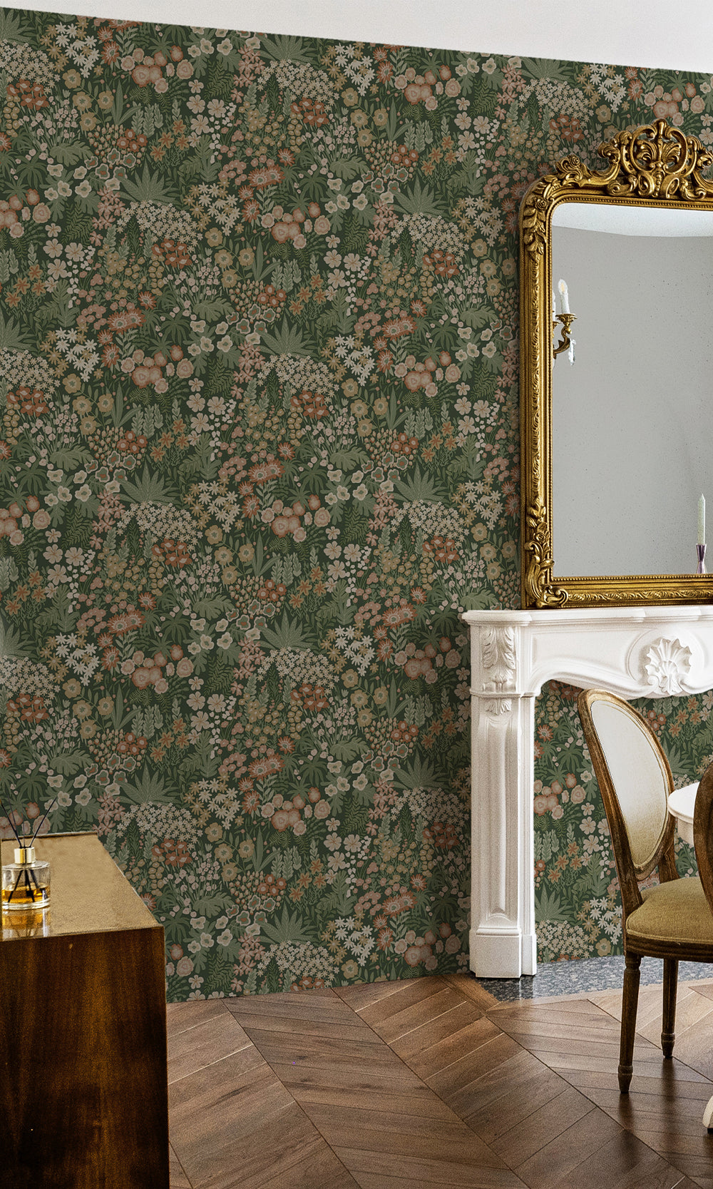 Emerald Green Bloomfield Ditsy Floral Wallpaper R9644