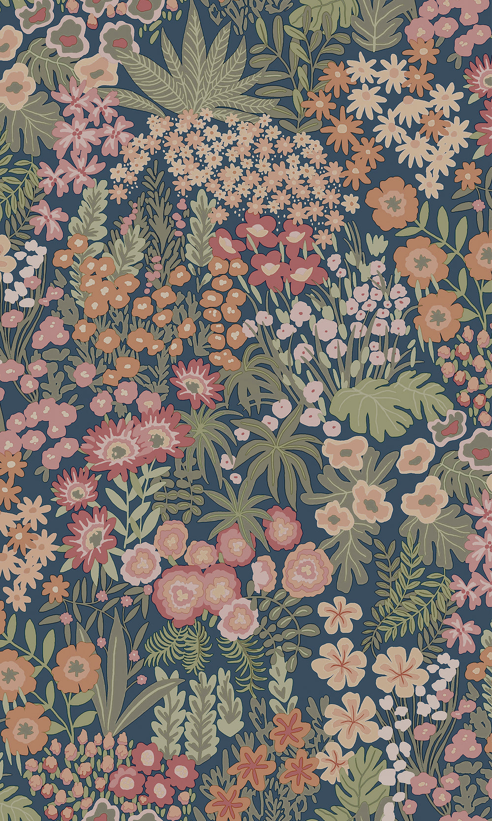 Navy Multi Bloomfield Ditsy Floral Wallpaper R9645