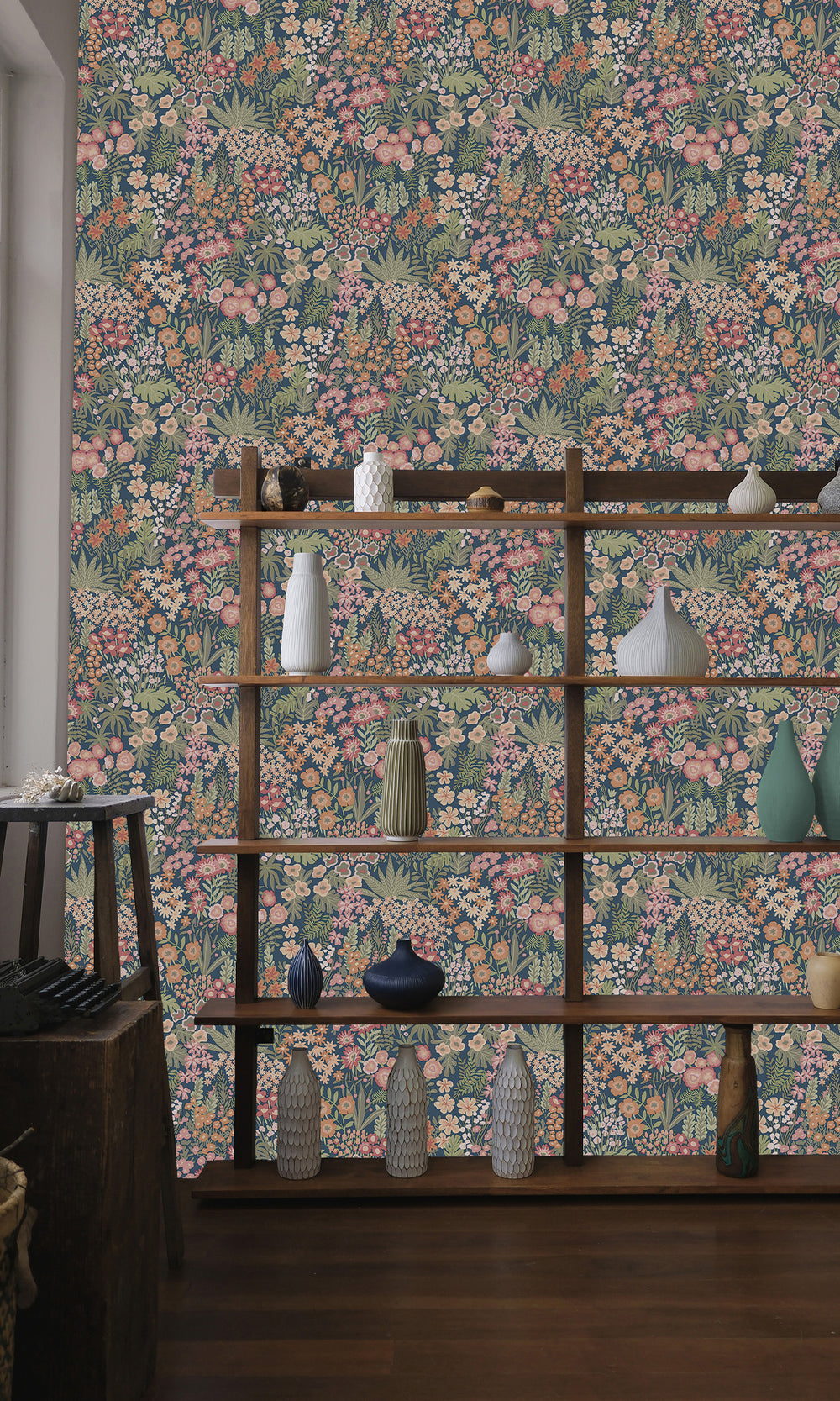 Navy Multi Bloomfield Ditsy Floral Wallpaper R9645