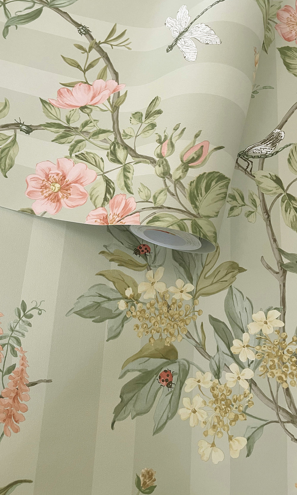 Sage Spring Meadow Floral Trail Wallpaper R9648