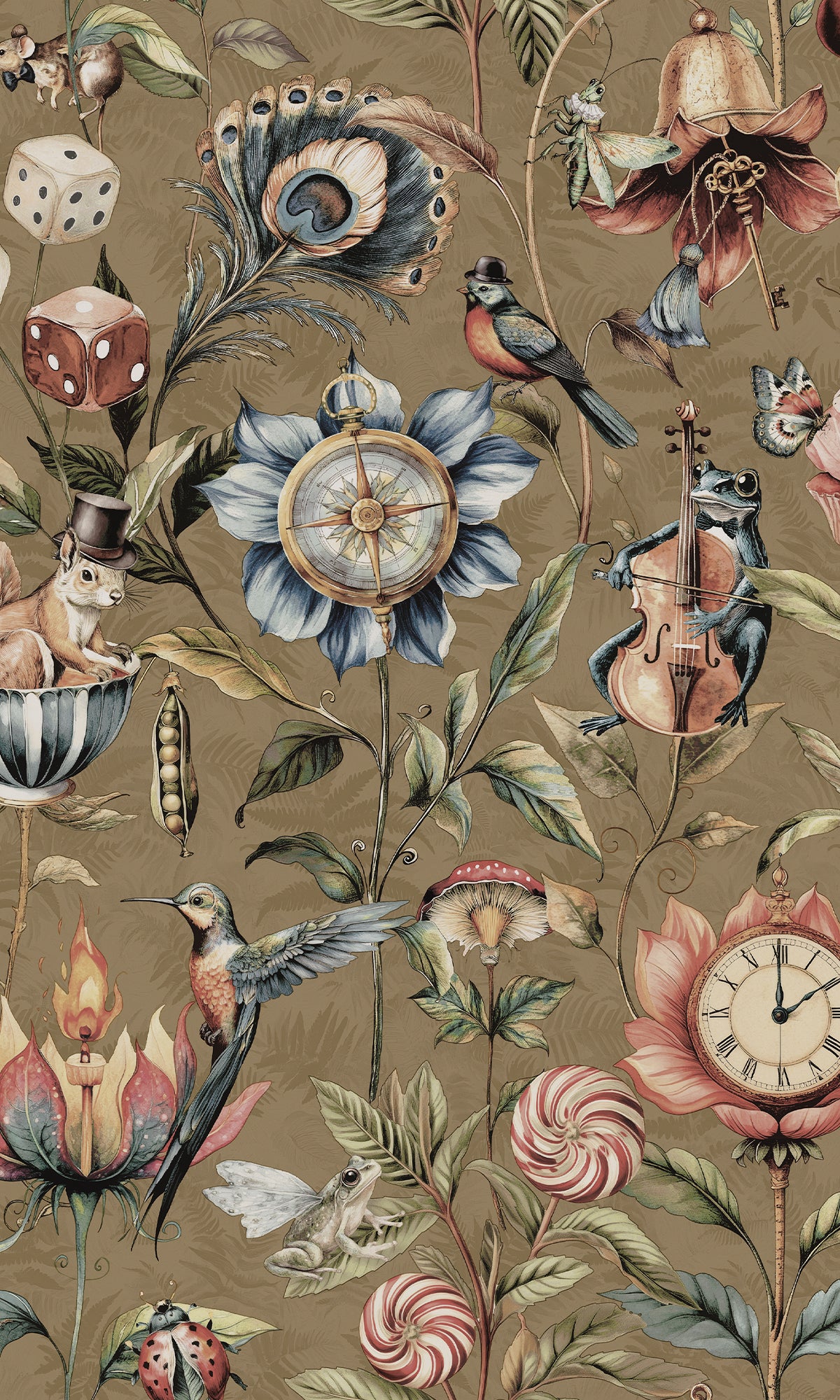 Gold Enchanted Wonderland Wallpaper R9652 – Walls Republic US