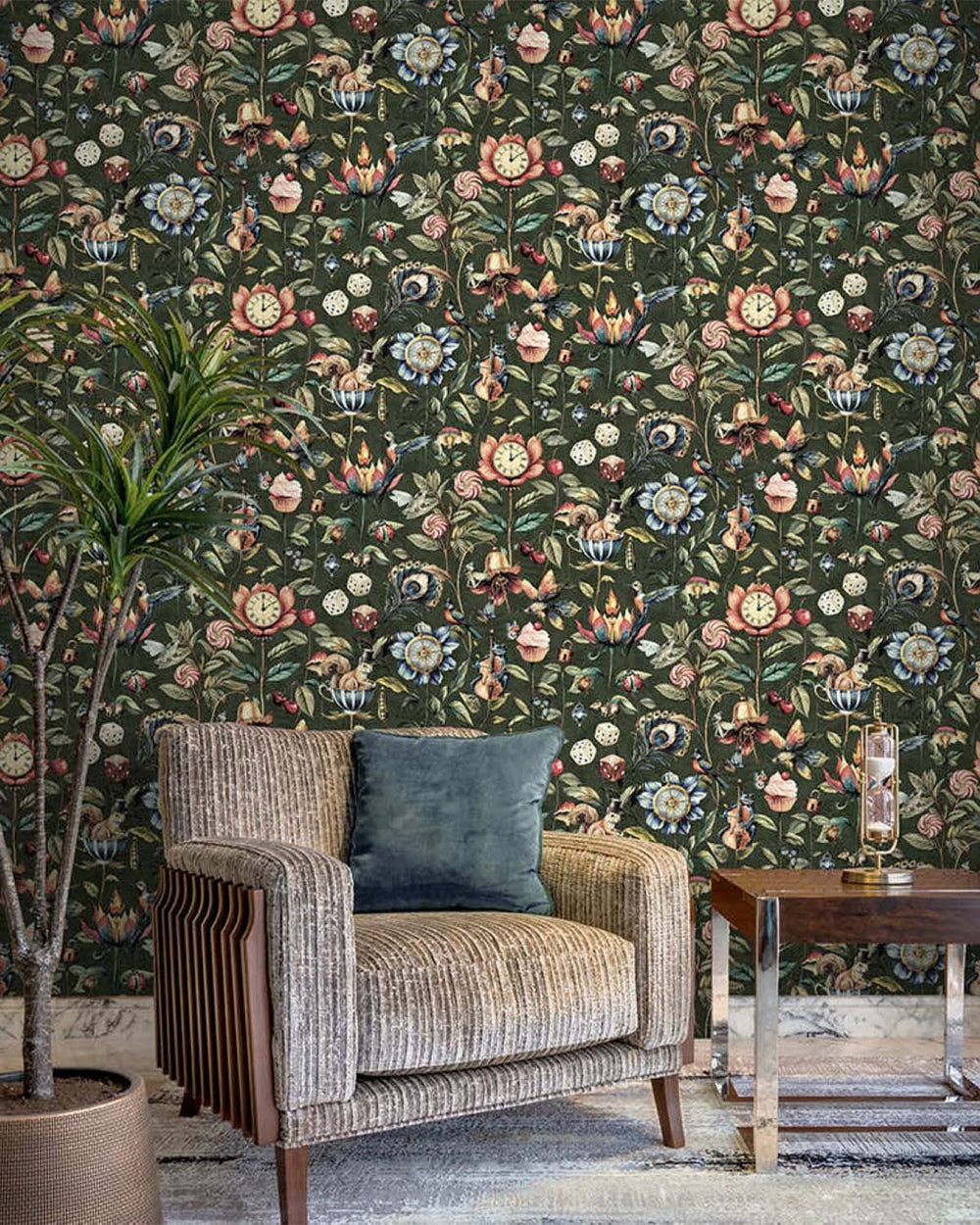 Green  Enchanted Wonderland Wallpaper R9653