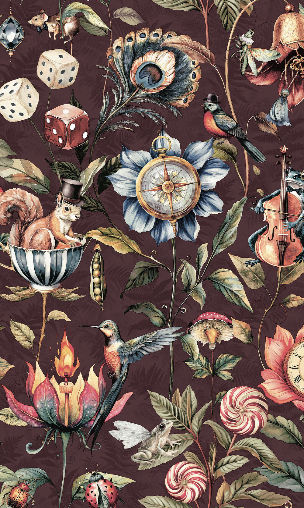 Mulberry Enchanted Wonderland Wallpaper R9654