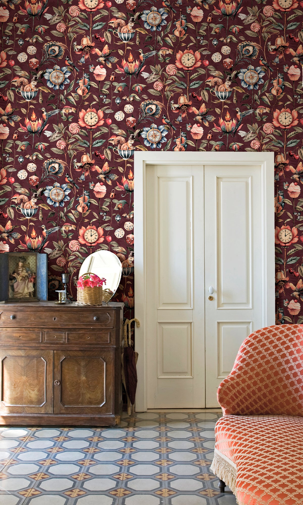 Mulberry Enchanted Wonderland Wallpaper R9654