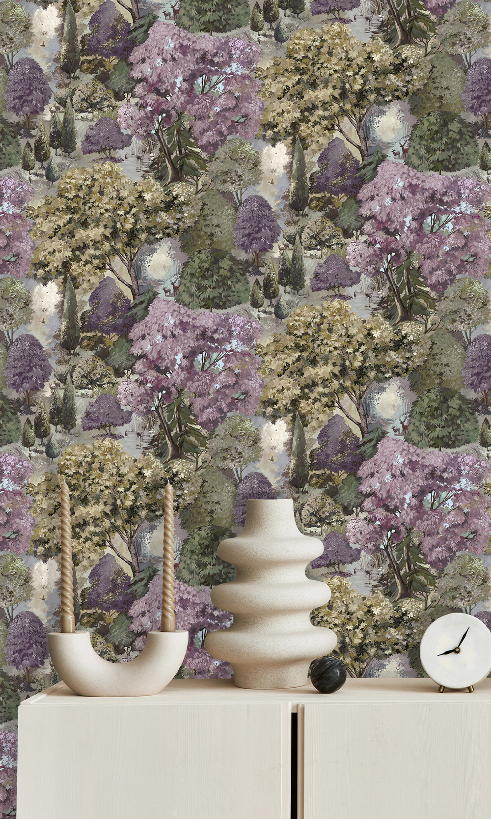Mulberry Green Scenic Tapestry Wallpaper R9656