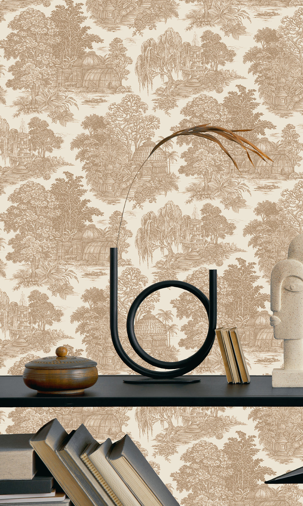 Rust Timeless Garden Toile Wallpaper R9665