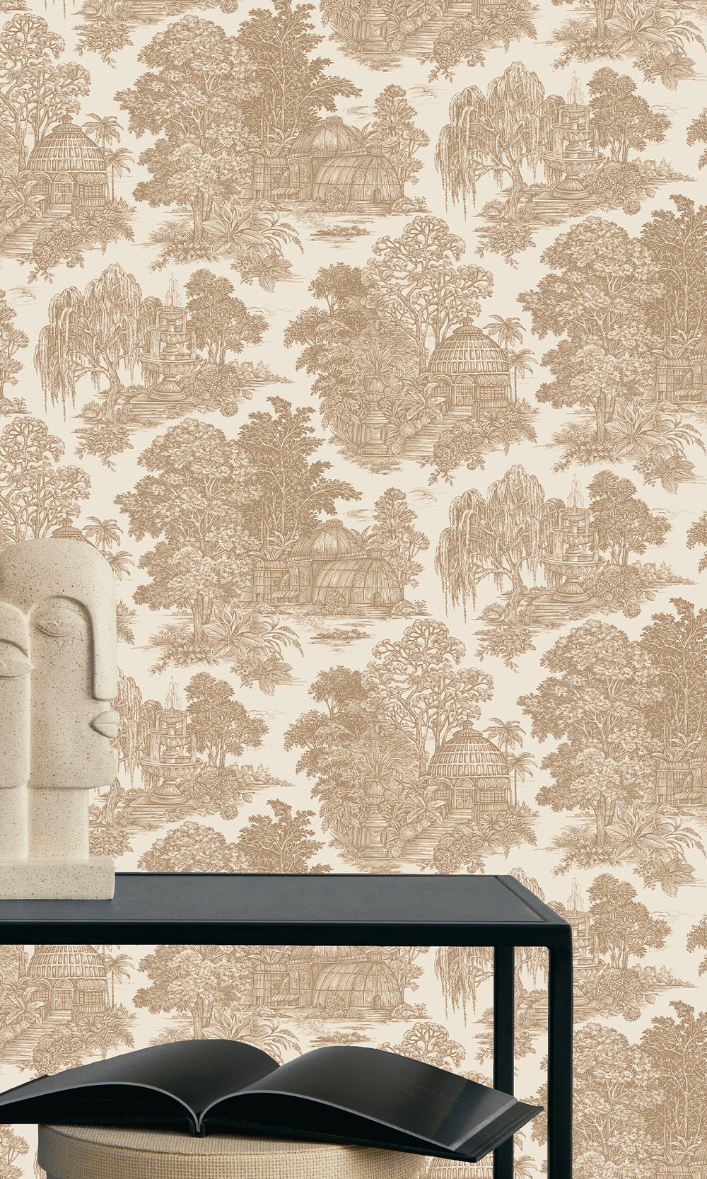 Rust Timeless Garden Toile Wallpaper R9665