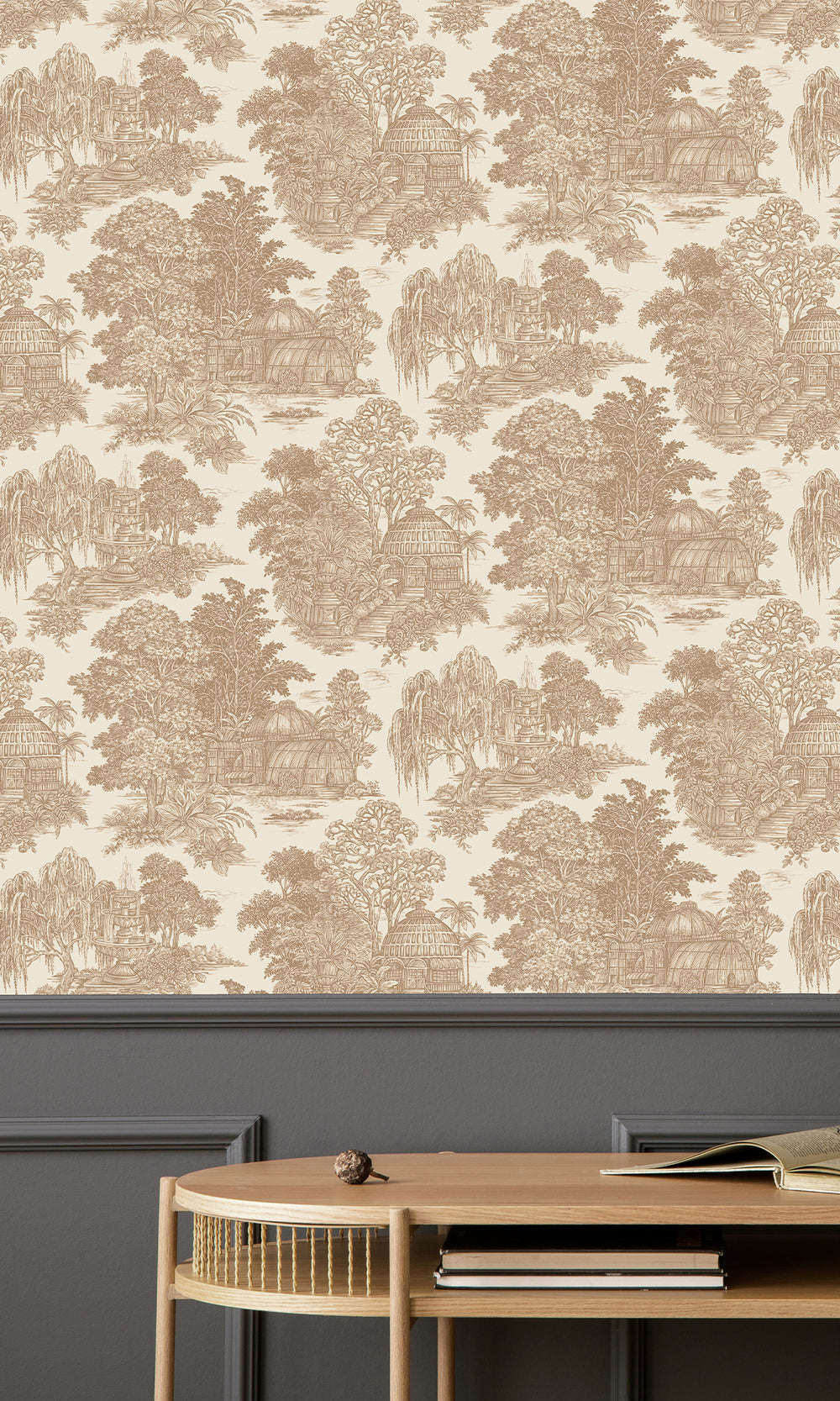 Rust Timeless Garden Toile Wallpaper R9665