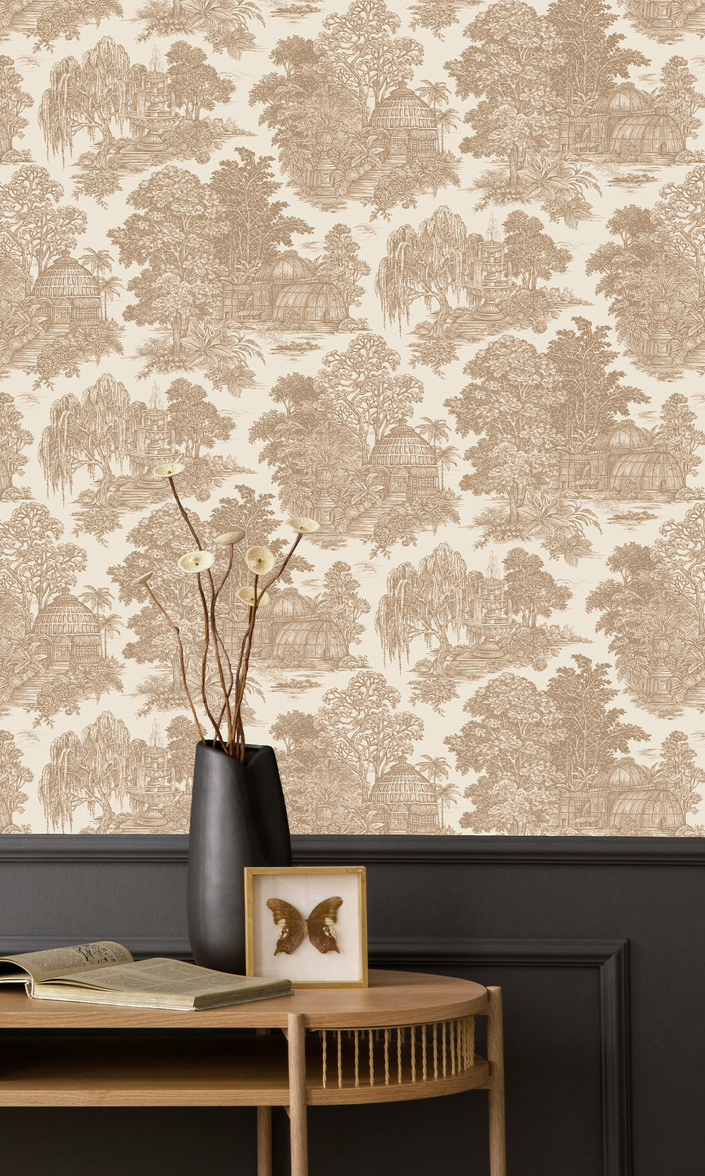 Rust Timeless Garden Toile Wallpaper R9665