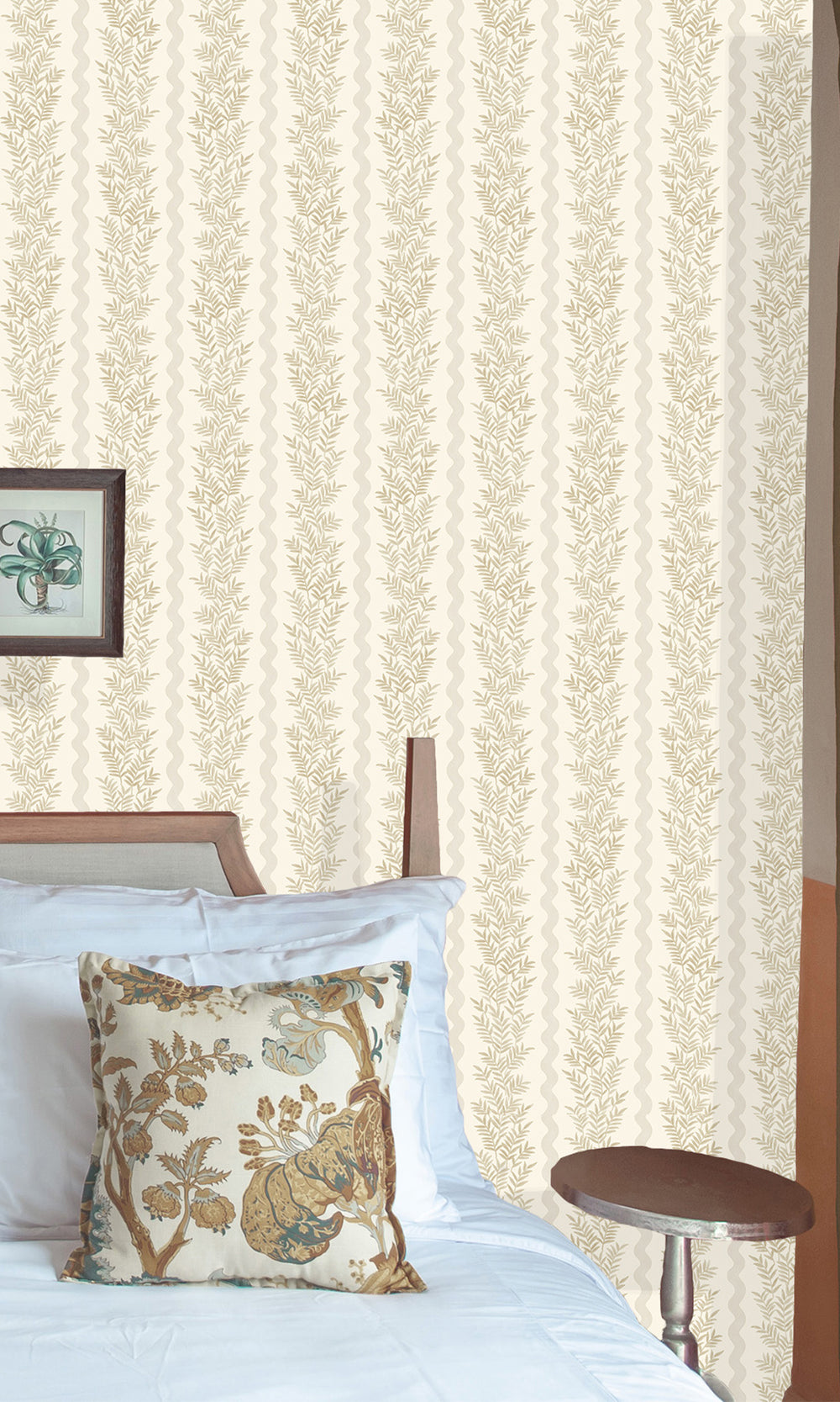 Natural Floral Stripe Wallpaper R9669
