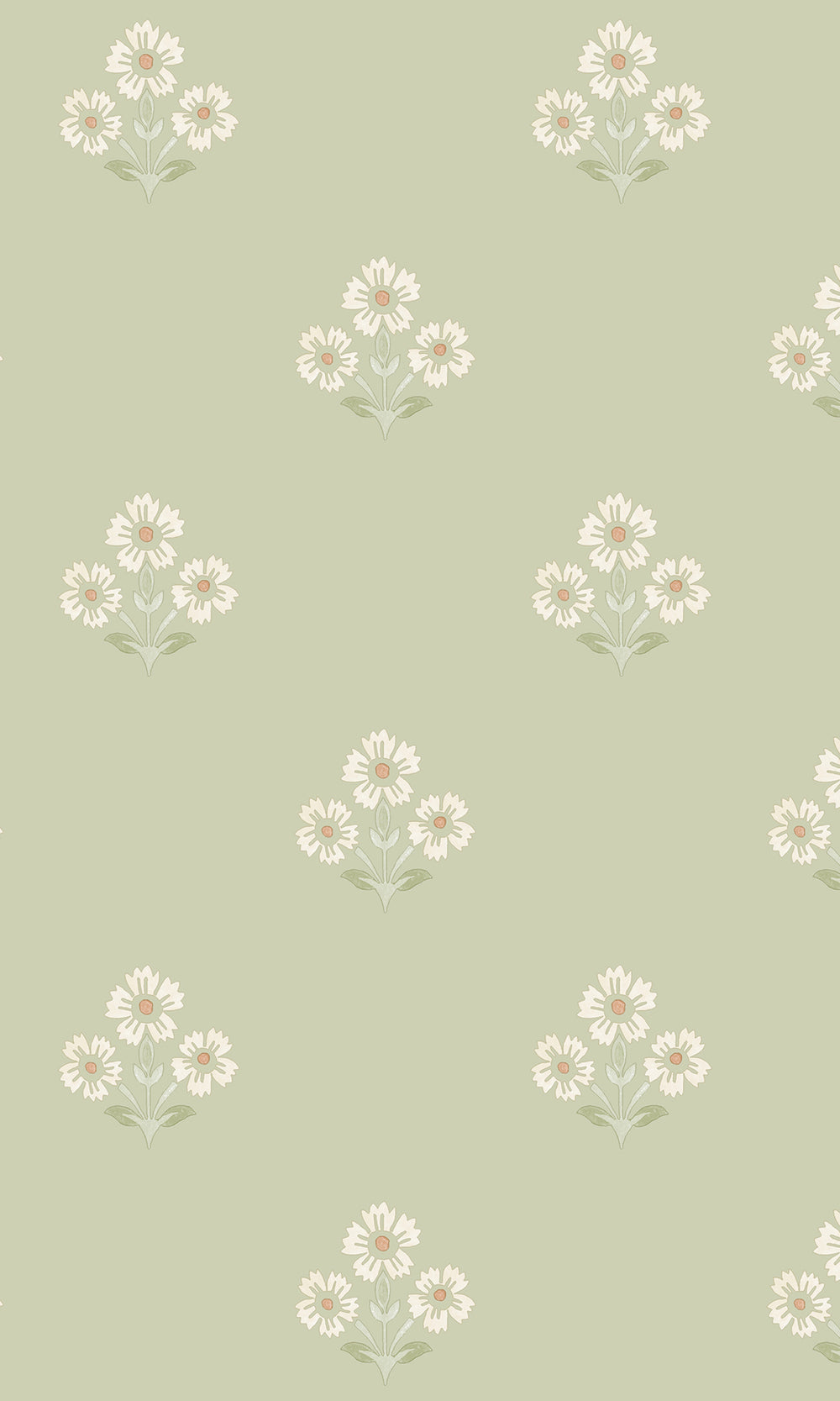 Sage Timeless Bloom Floral Wallpaper R9672