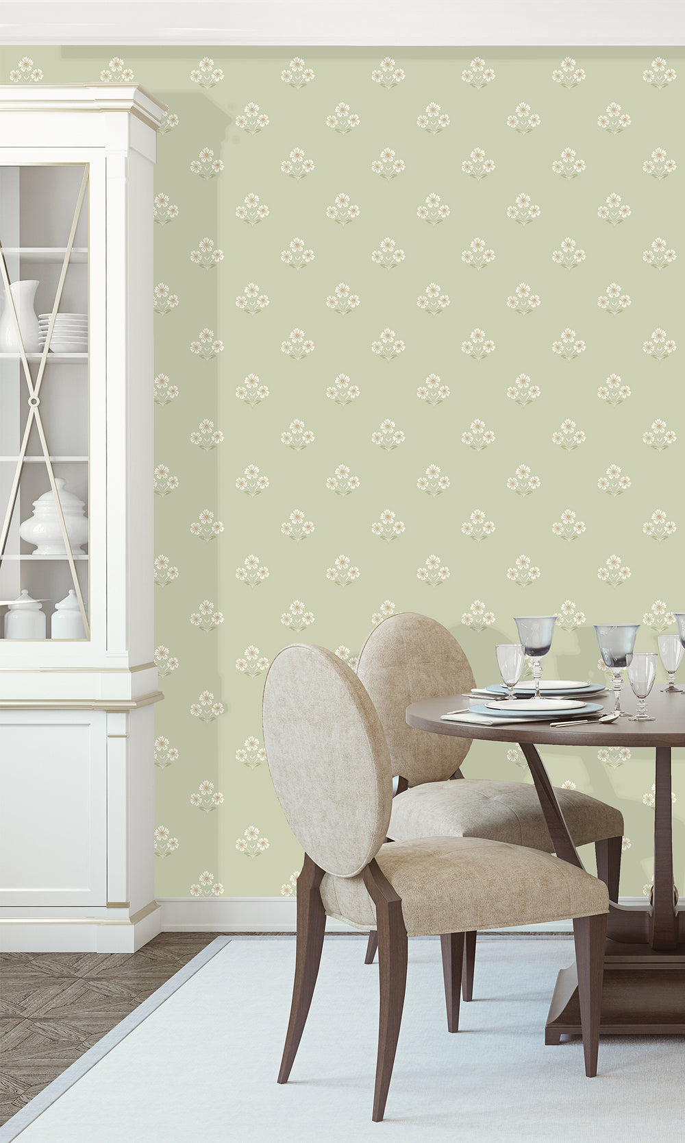 Sage Timeless Bloom Floral Wallpaper R9672