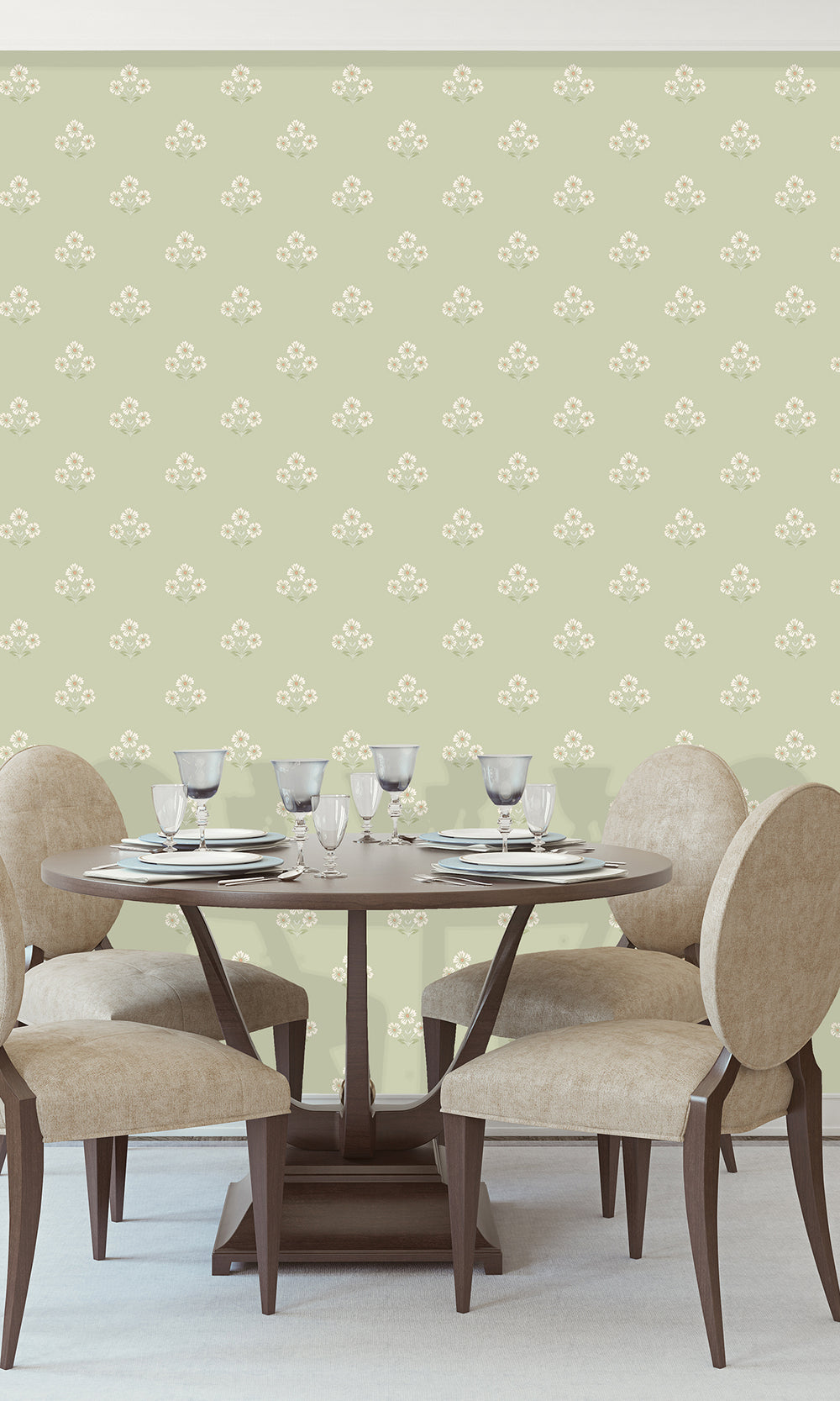Sage Timeless Bloom Floral Wallpaper R9672
