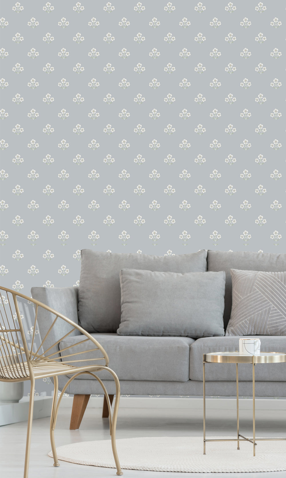 Blue Timeless Bloom Floral Wallpaper R9673