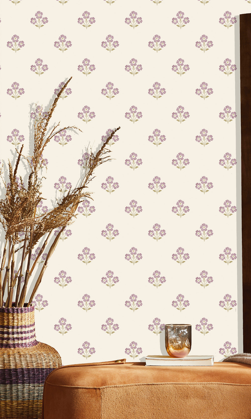 Neutral Mulberry Timeless Bloom Floral Wallpaper R9675