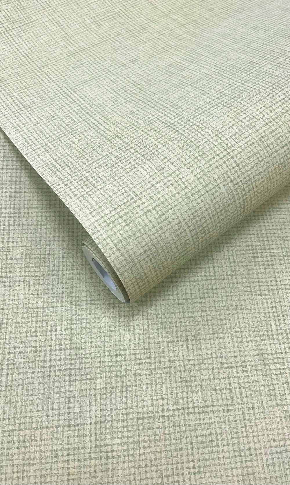 Sage Linen Weave Textured Wallpaper R9676