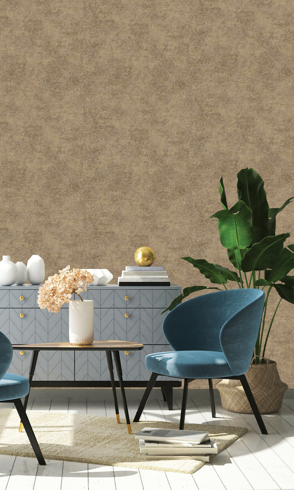 Rust Serpent Luxe Textured Wallpaper R9680