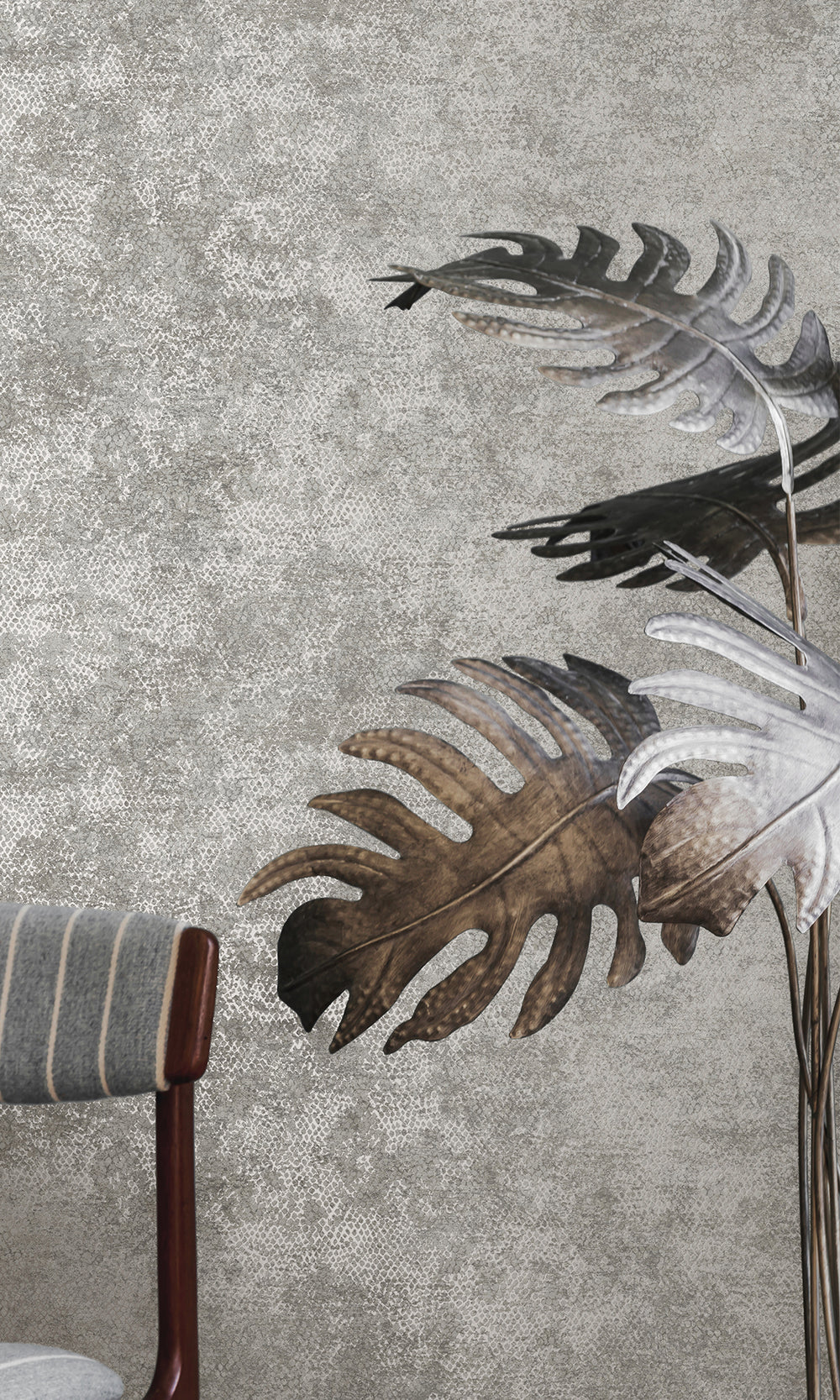 Grey Serpent Luxe Textured Wallpaper R9681