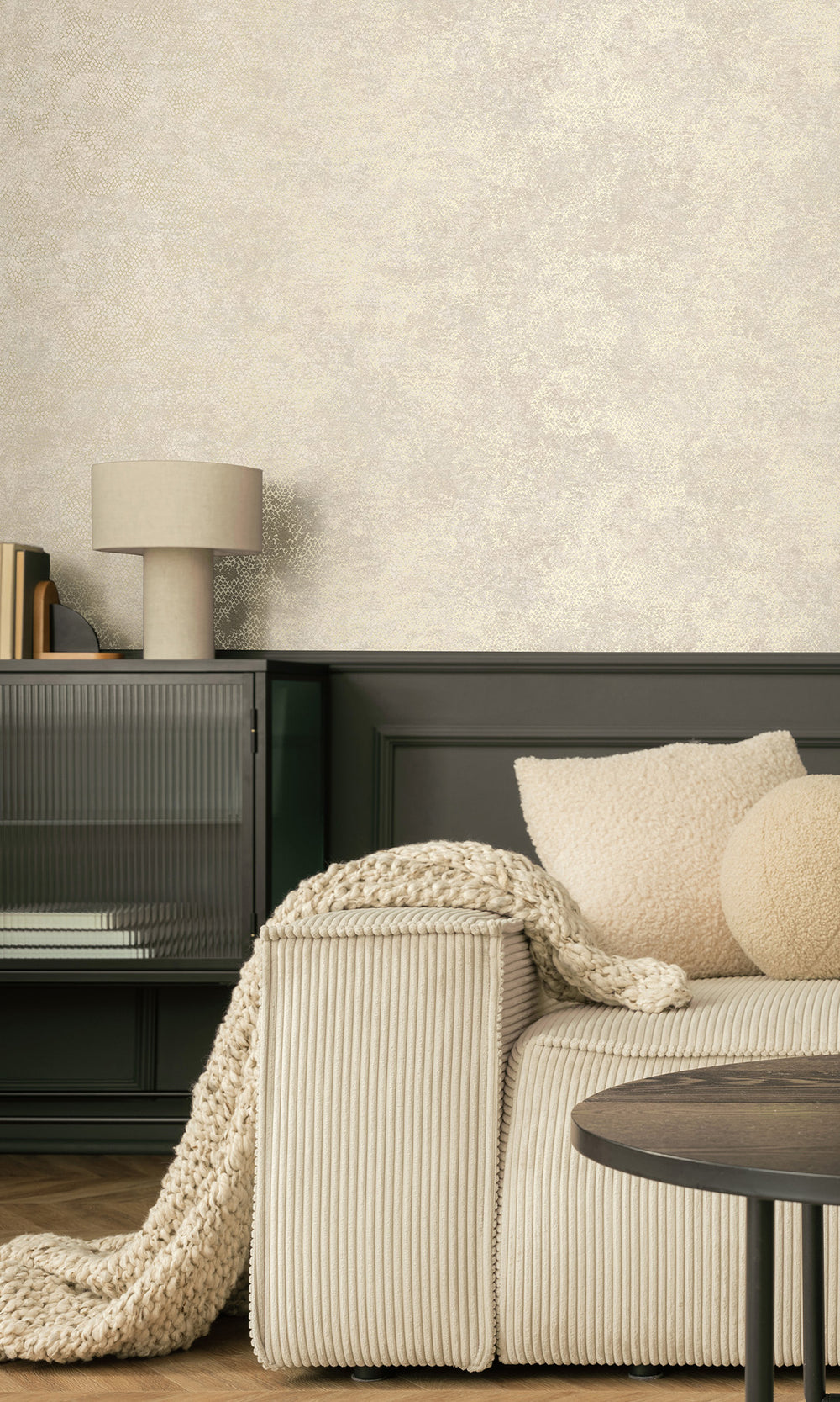Dove Serpent Luxe Textured Wallpaper R9682