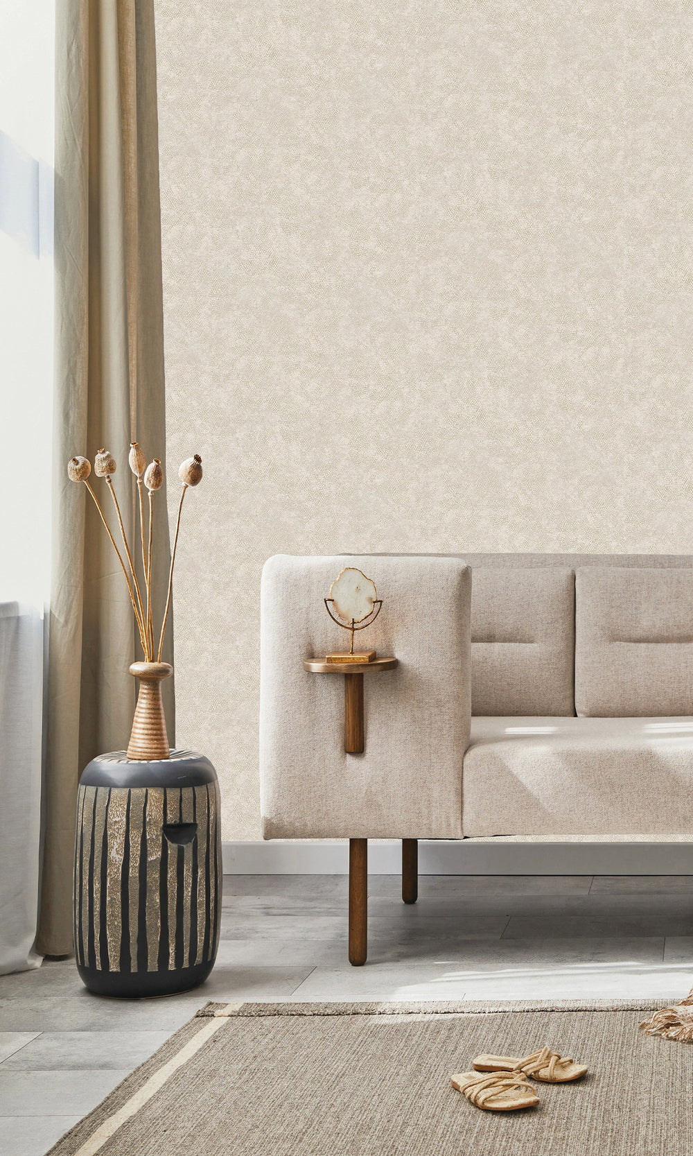 Dove Serpent Luxe Textured Wallpaper R9682
