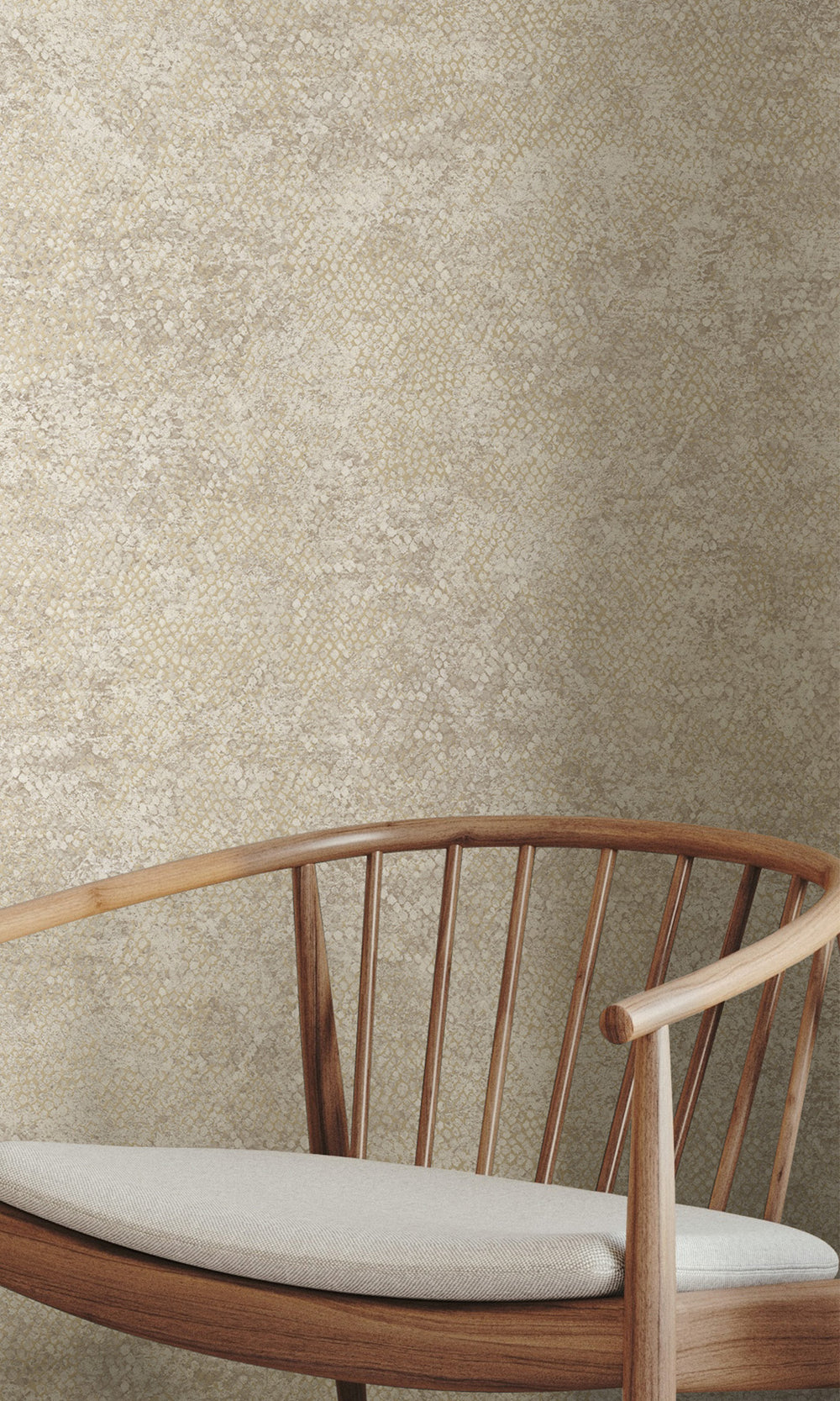 Cream Serpent Luxe Textured Wallpaper R9683