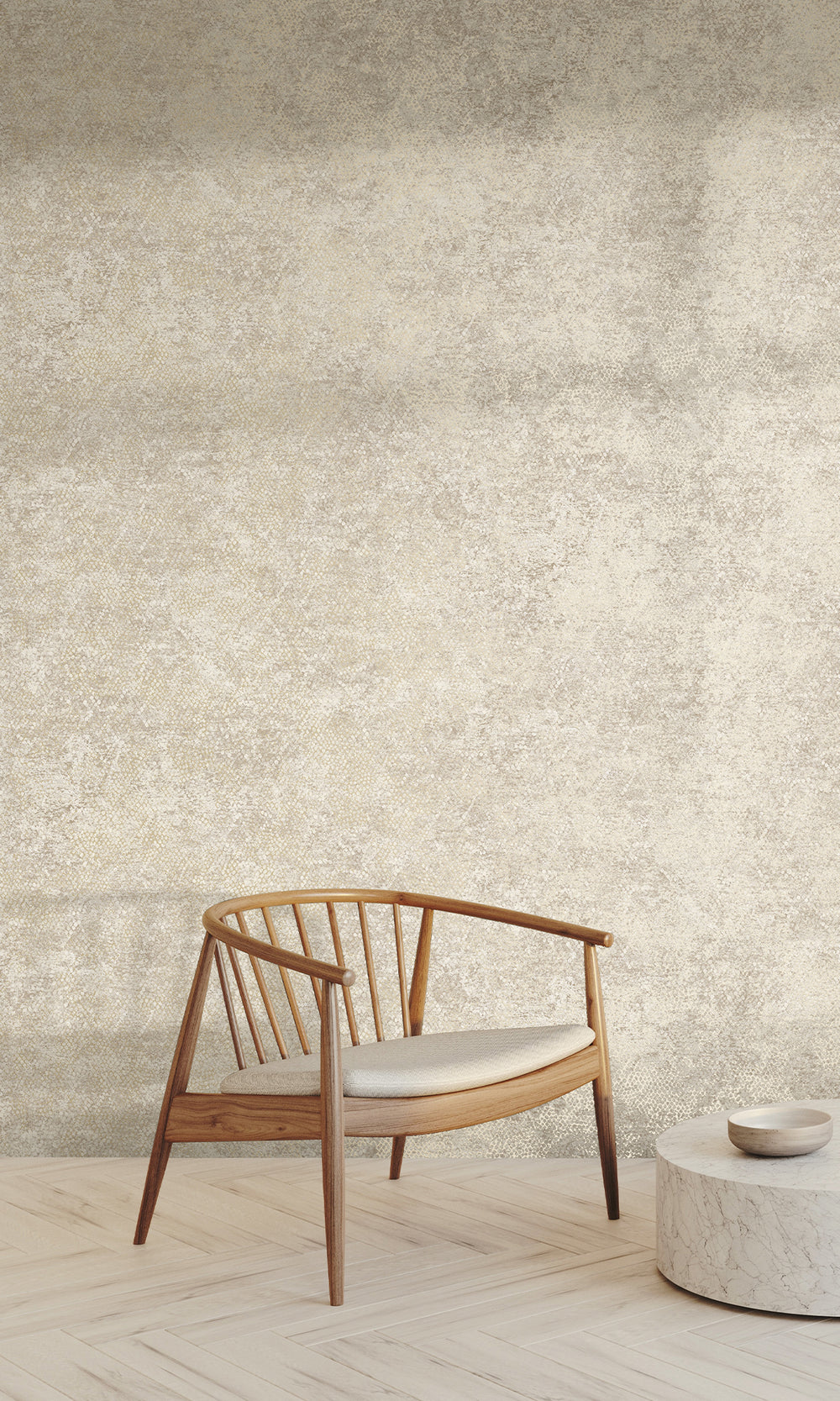 Cream Serpent Luxe Textured Wallpaper R9683