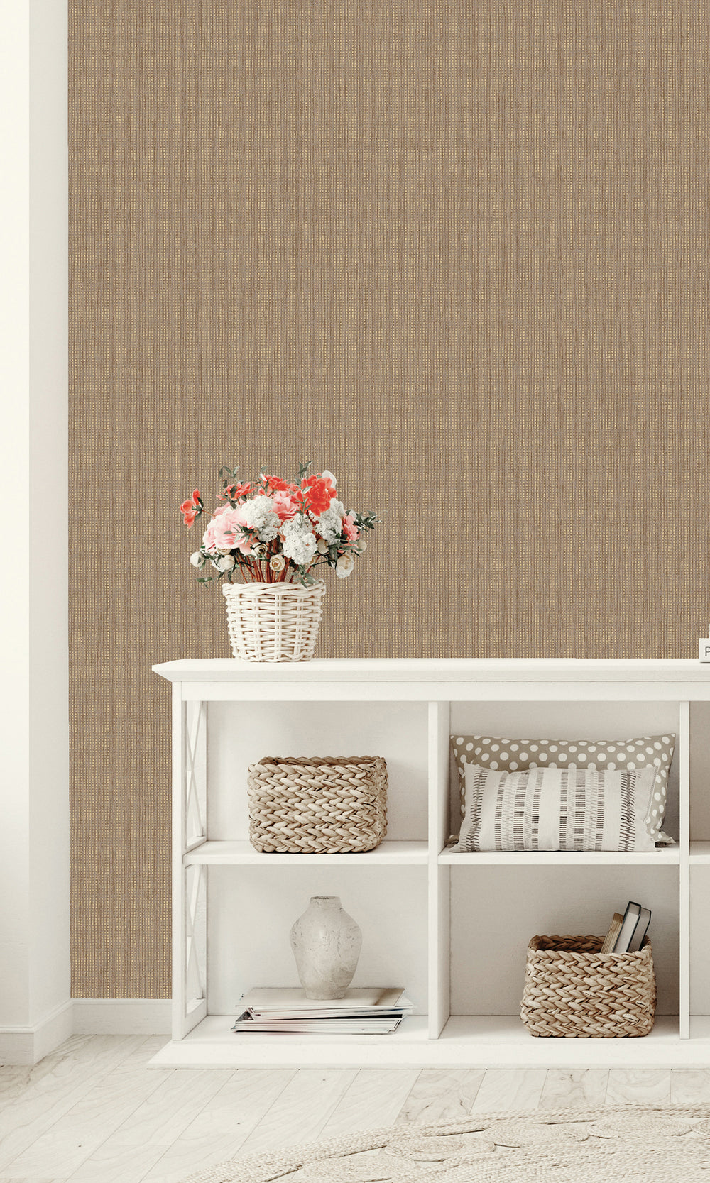 Rust Woven Luxe Textured Wallpaper R9684