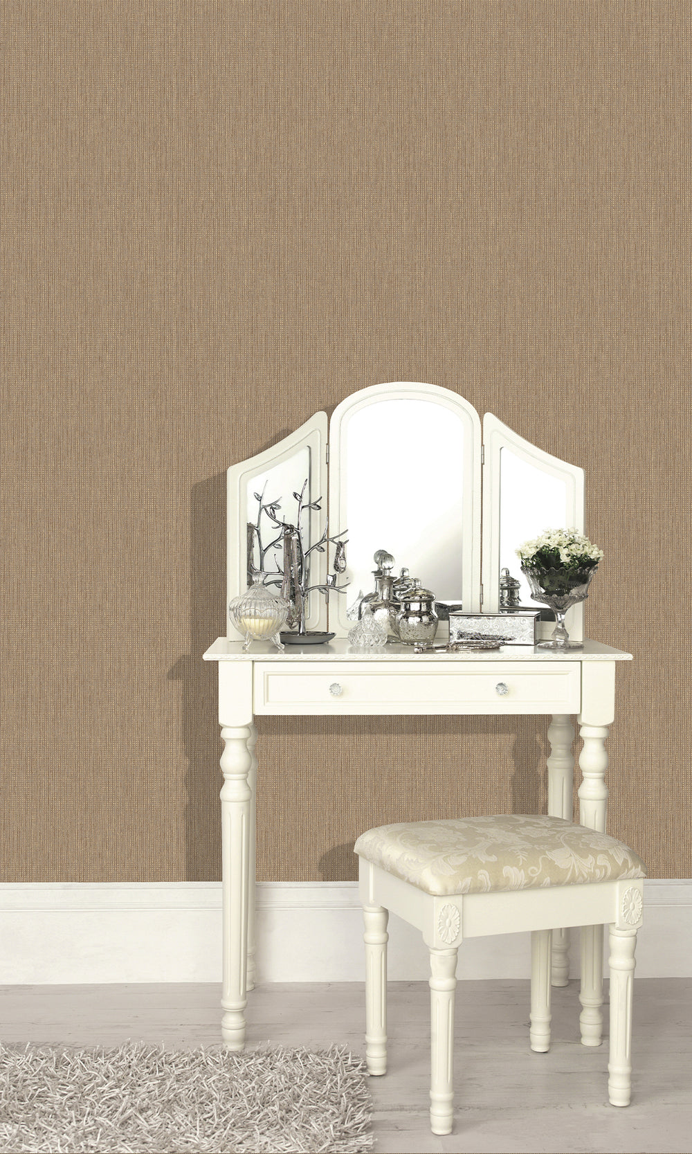 Rust Woven Luxe Textured Wallpaper R9684