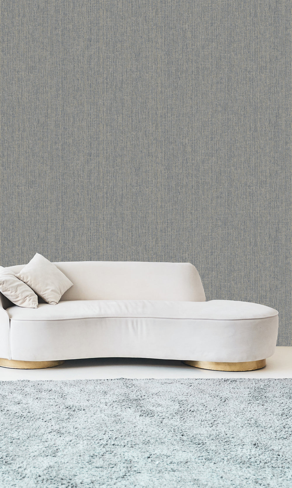 Blue Woven Luxe Textured Wallpaper R9686