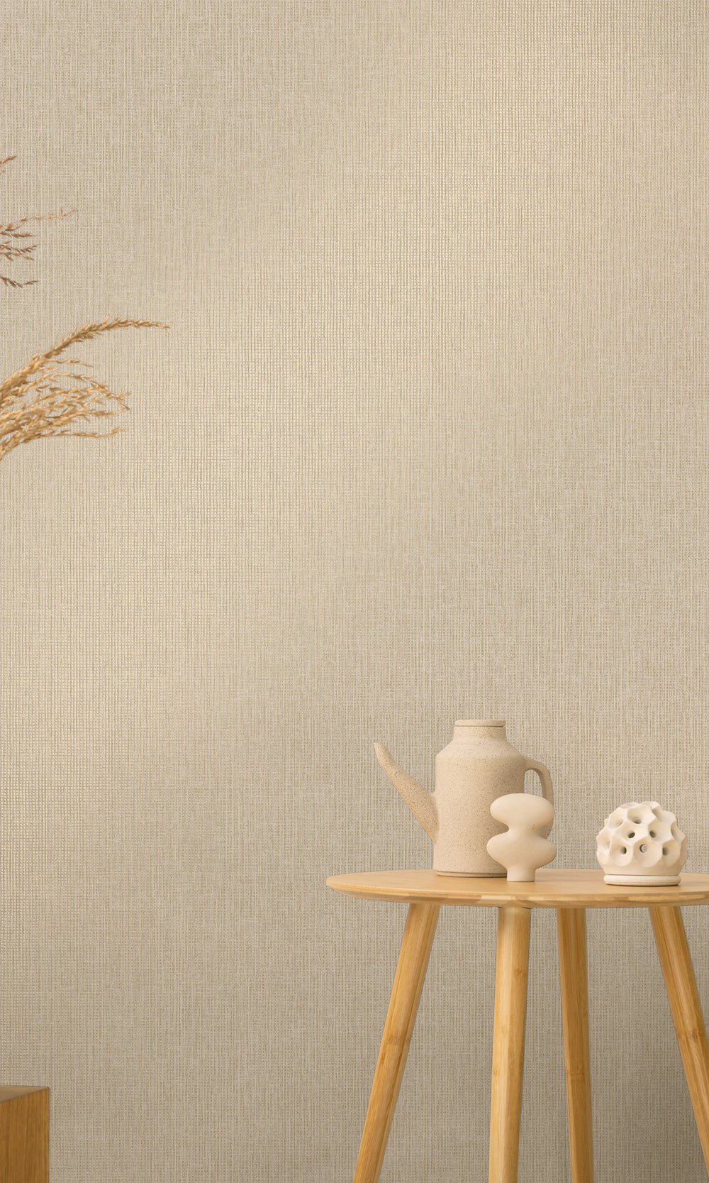 Taupe Woven Luxe Textured Wallpaper R9688
