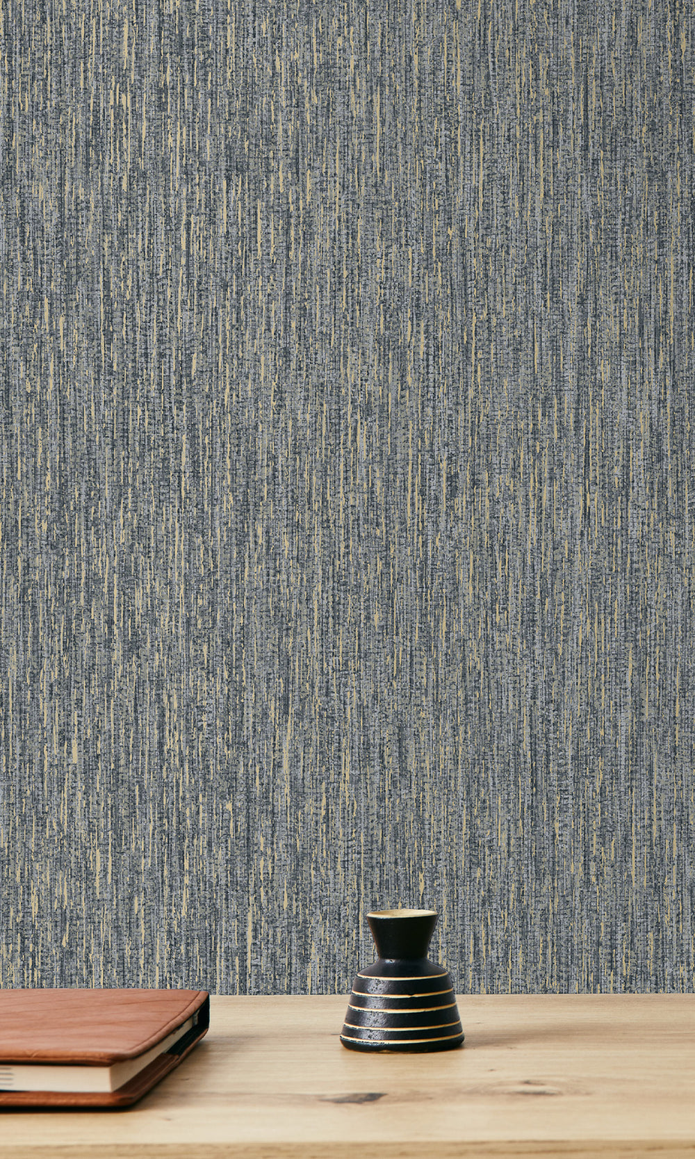 Blue Wicker Weave Textured Wallpaper R9690