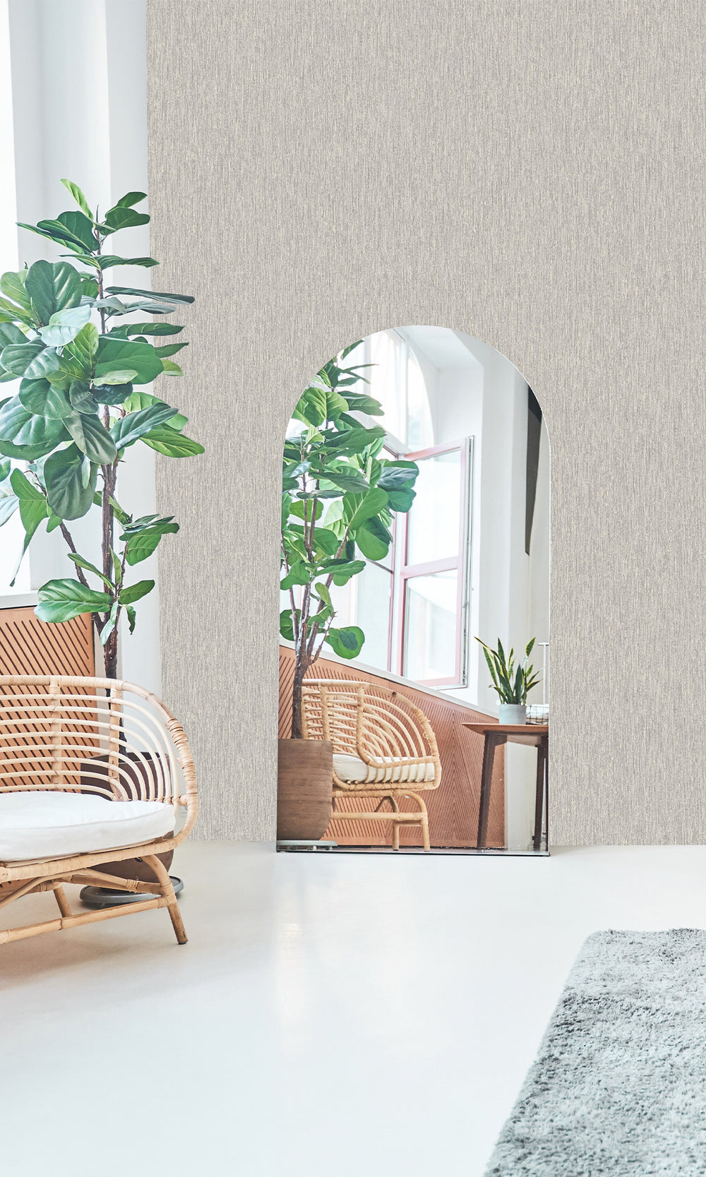 Grey Wicker Weave Textured Wallpaper R9691