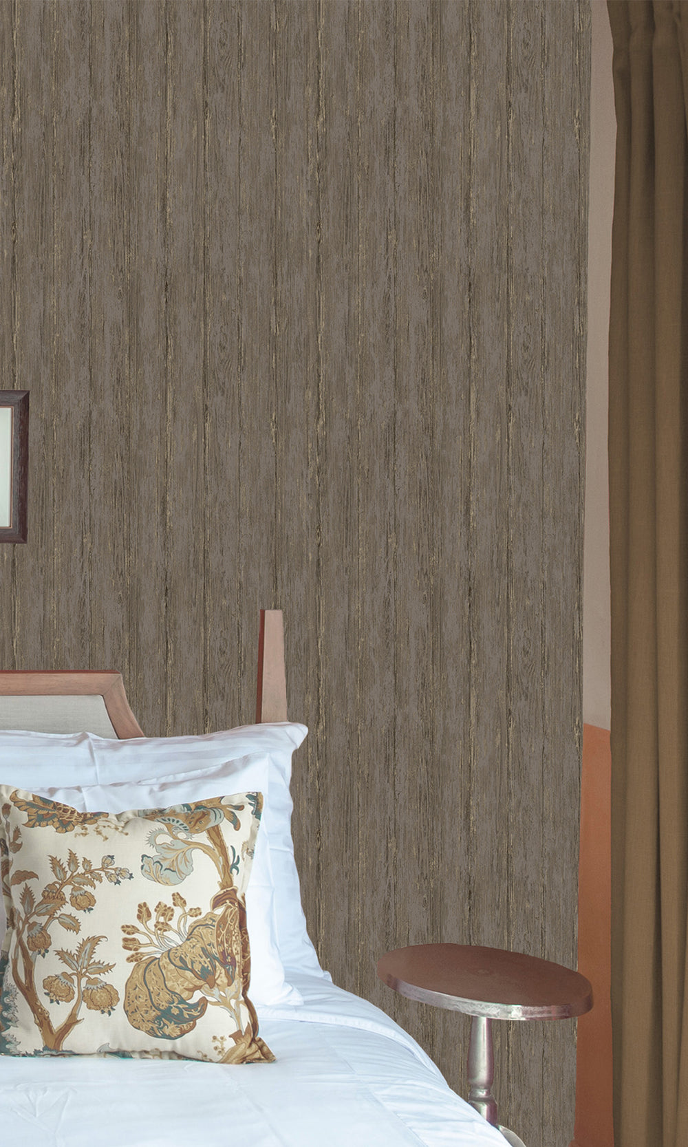 Charcoal Rustic Timber Textured Wallpaper R9693