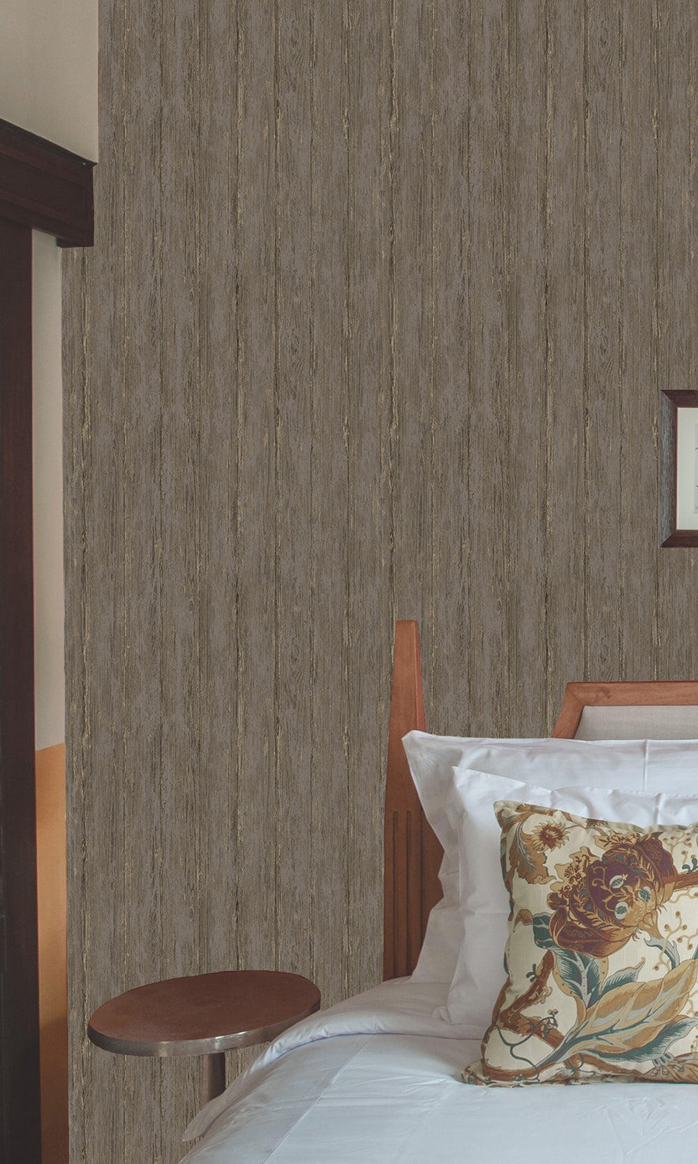 Charcoal Rustic Timber Textured Wallpaper R9693