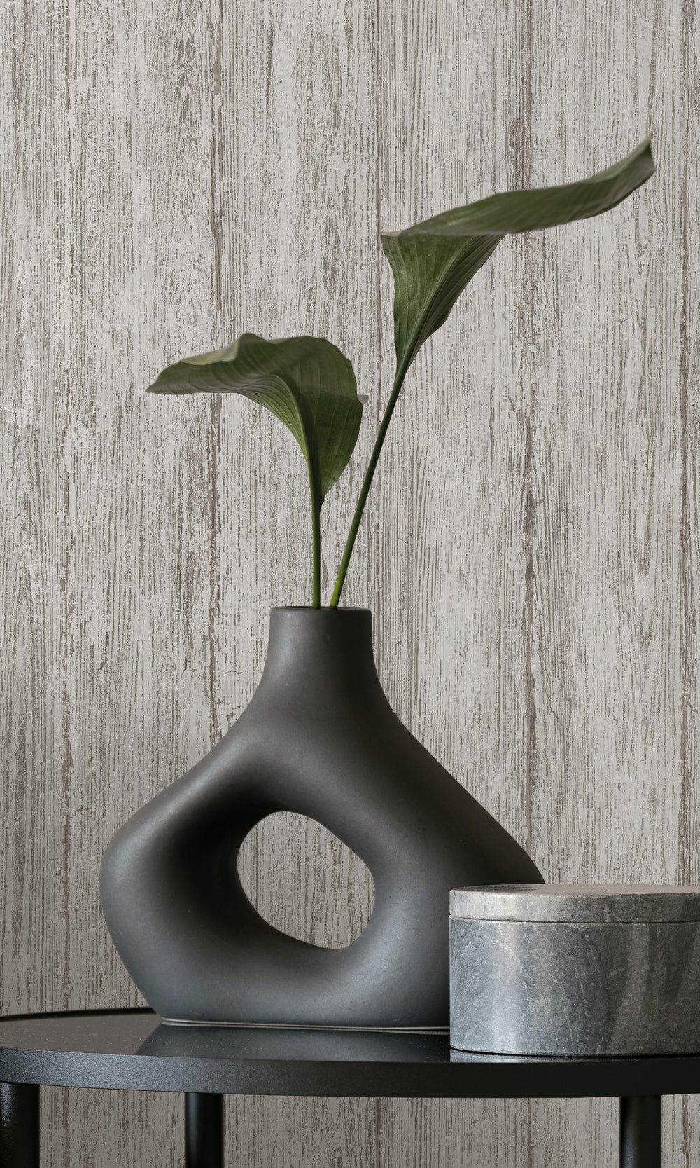 Grey Rustic Timber Textured Wallpaper R9694