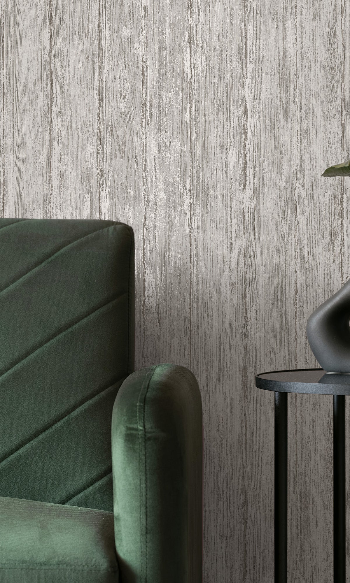 Grey Rustic Timber Textured Wallpaper R9694