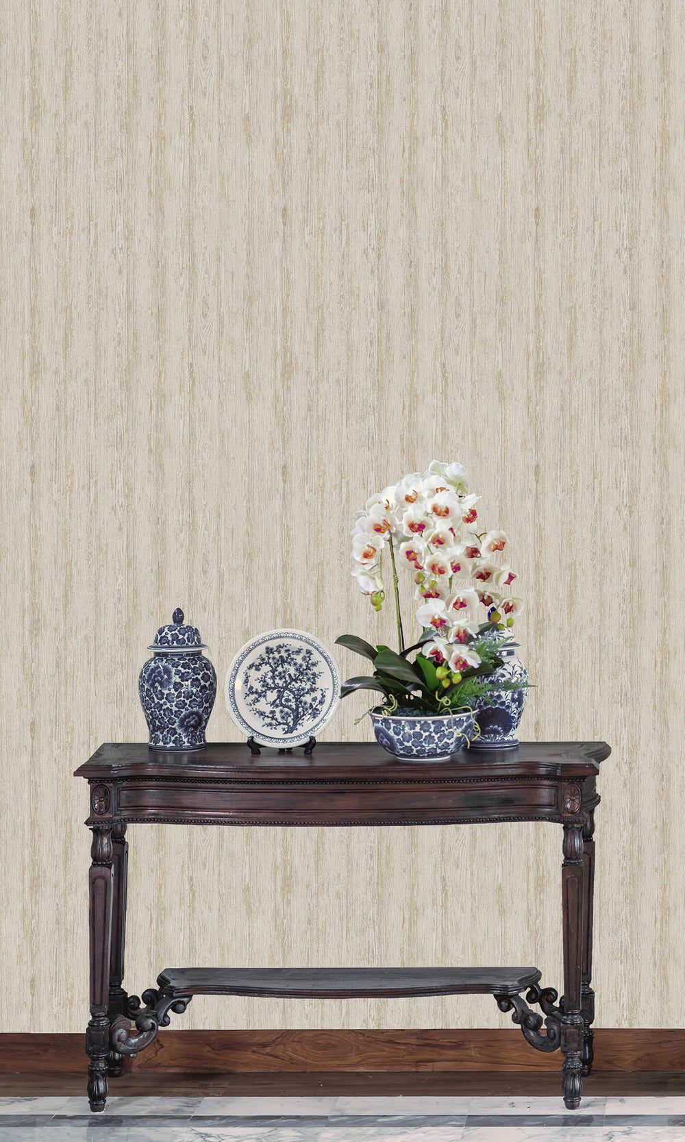 Dove Rustic Timber Textured Wallpaper R9695