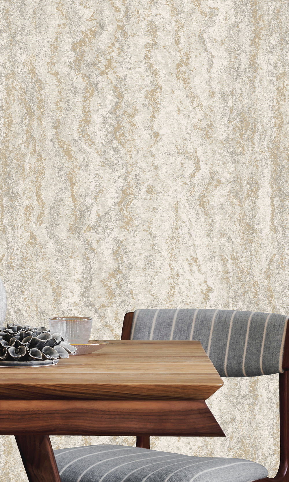 Dove Marble Striation Textured Wallpaper R9698