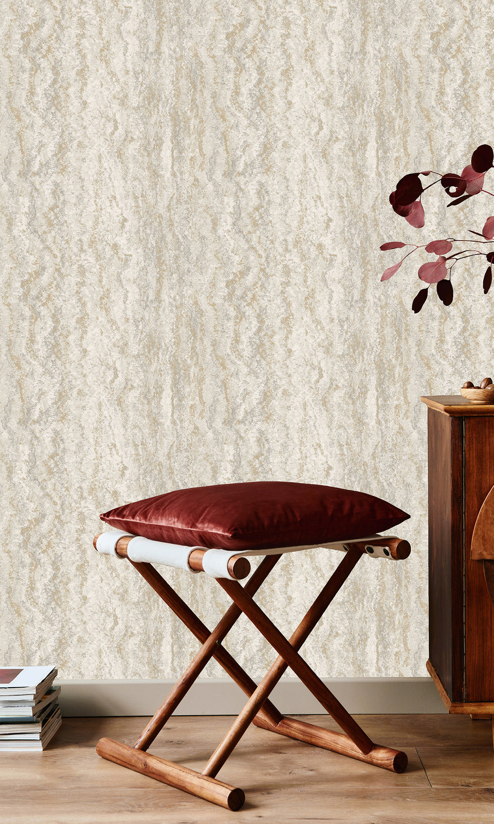 Dove Marble Striation Textured Wallpaper R9698