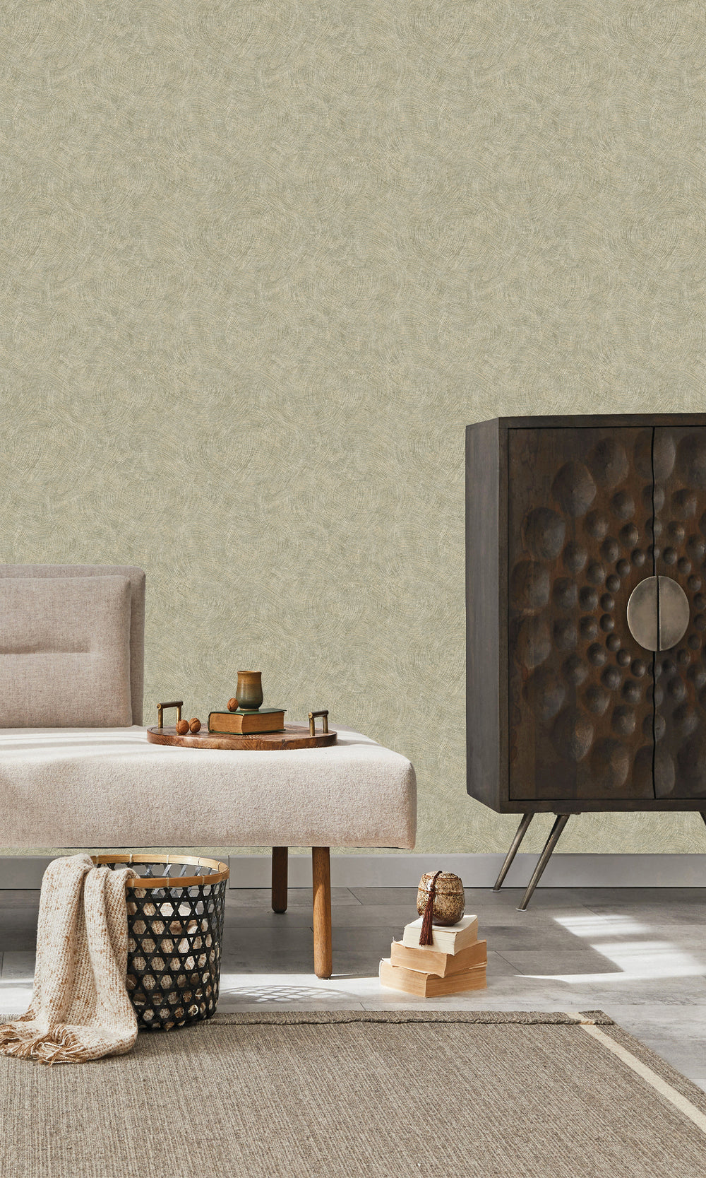 Sage Wave Motion Textured Wallpaper R9702
