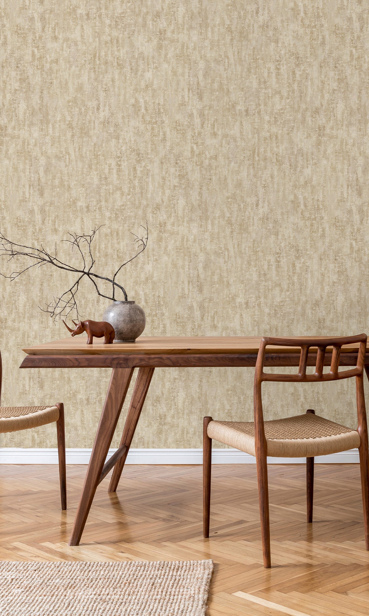 Cream Watercolor Wash Textured Wallpaper R9704