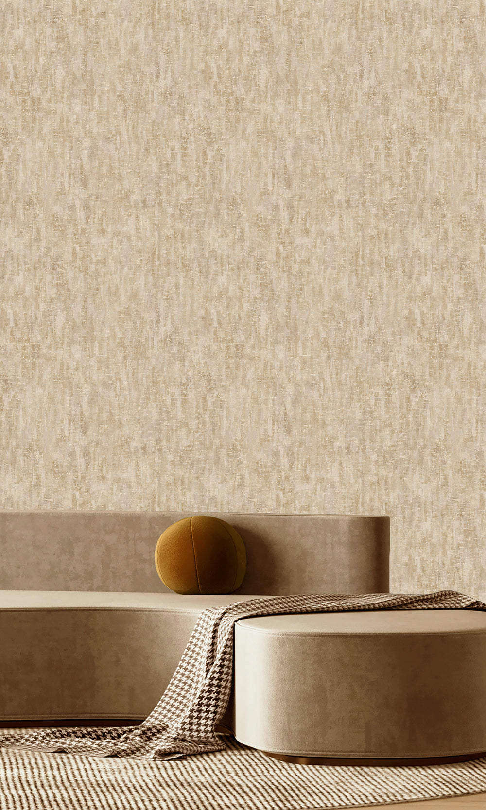 Cream Watercolor Wash Textured Wallpaper R9704