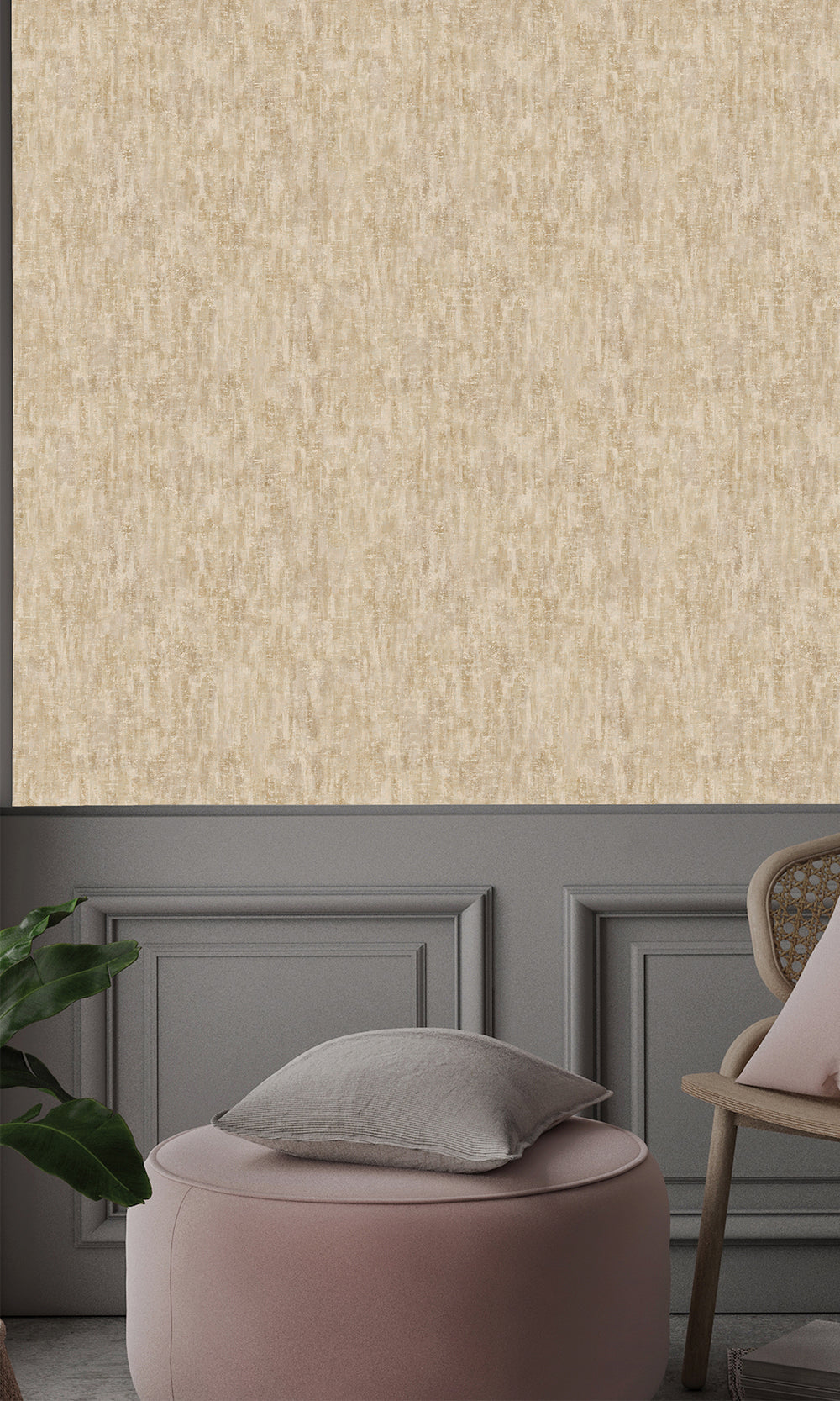 Cream Watercolor Wash Textured Wallpaper R9704