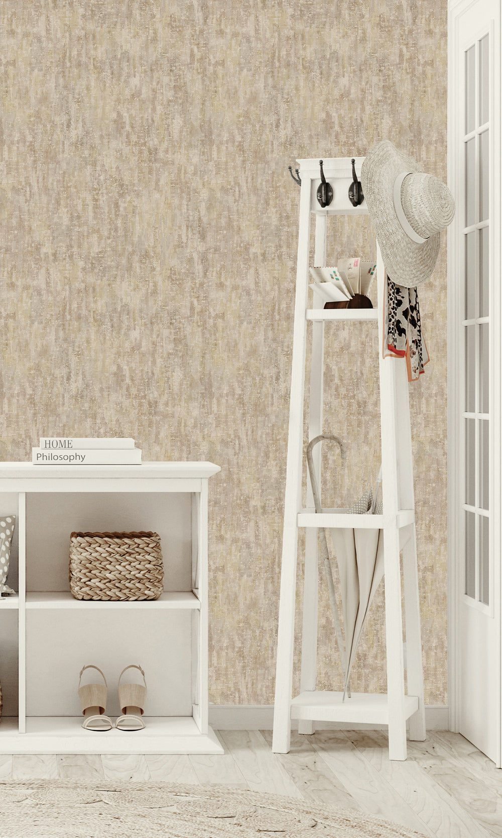 Rust Watercolor Wash Textured Wallpaper R9707