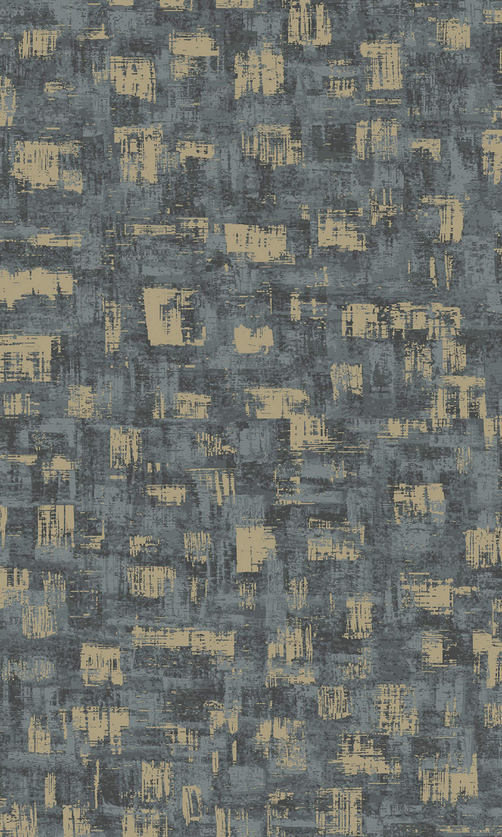 Blue Brushed Block Textured Wallpaper R9711