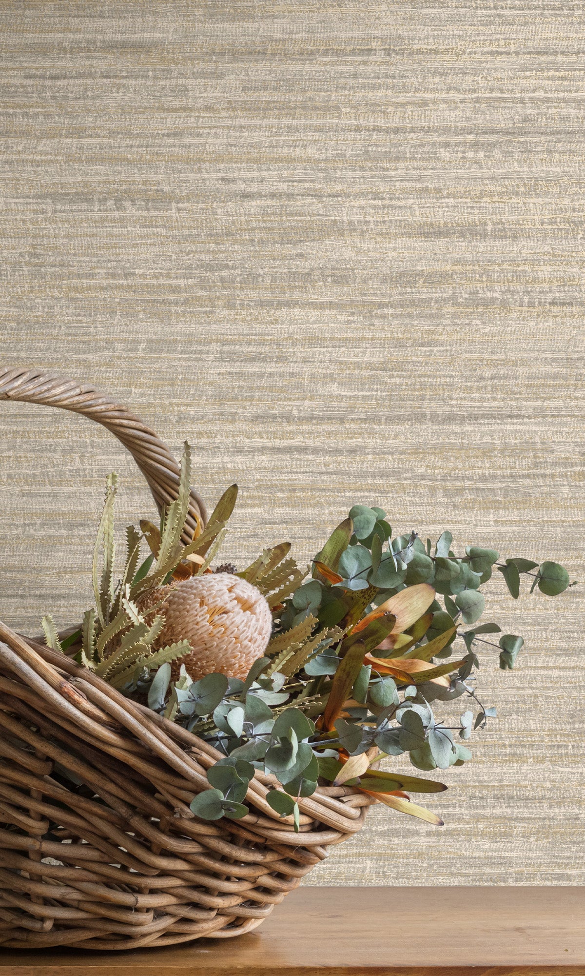 Grey Handwoven Weave Textured Wallpaper R9712