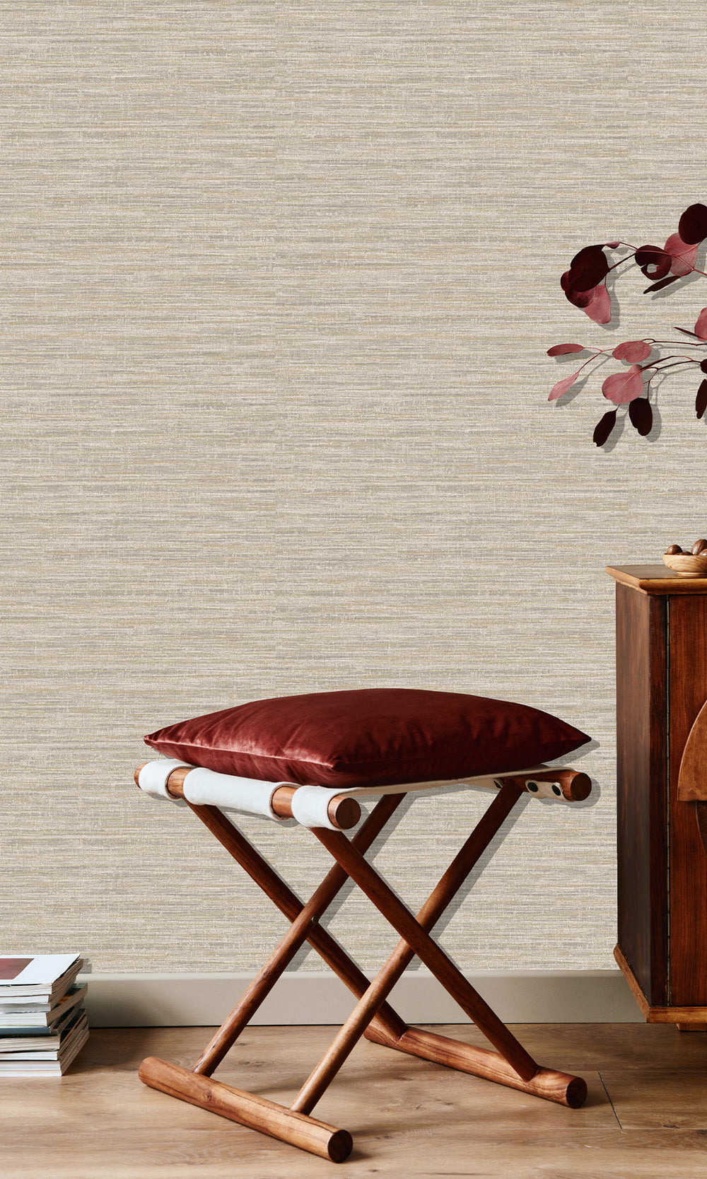 Grey Handwoven Weave Textured Wallpaper R9712