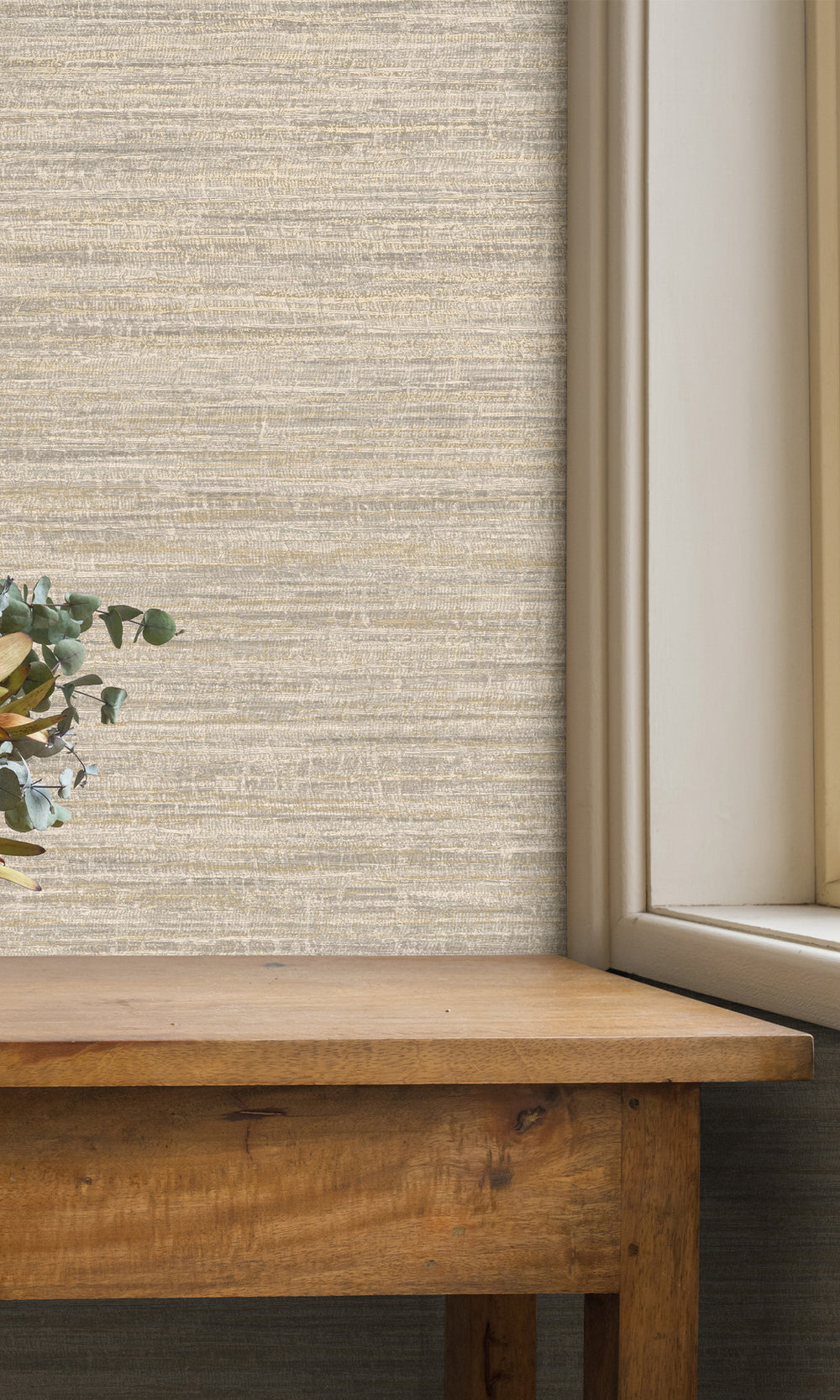 Grey Handwoven Weave Textured Wallpaper R9712